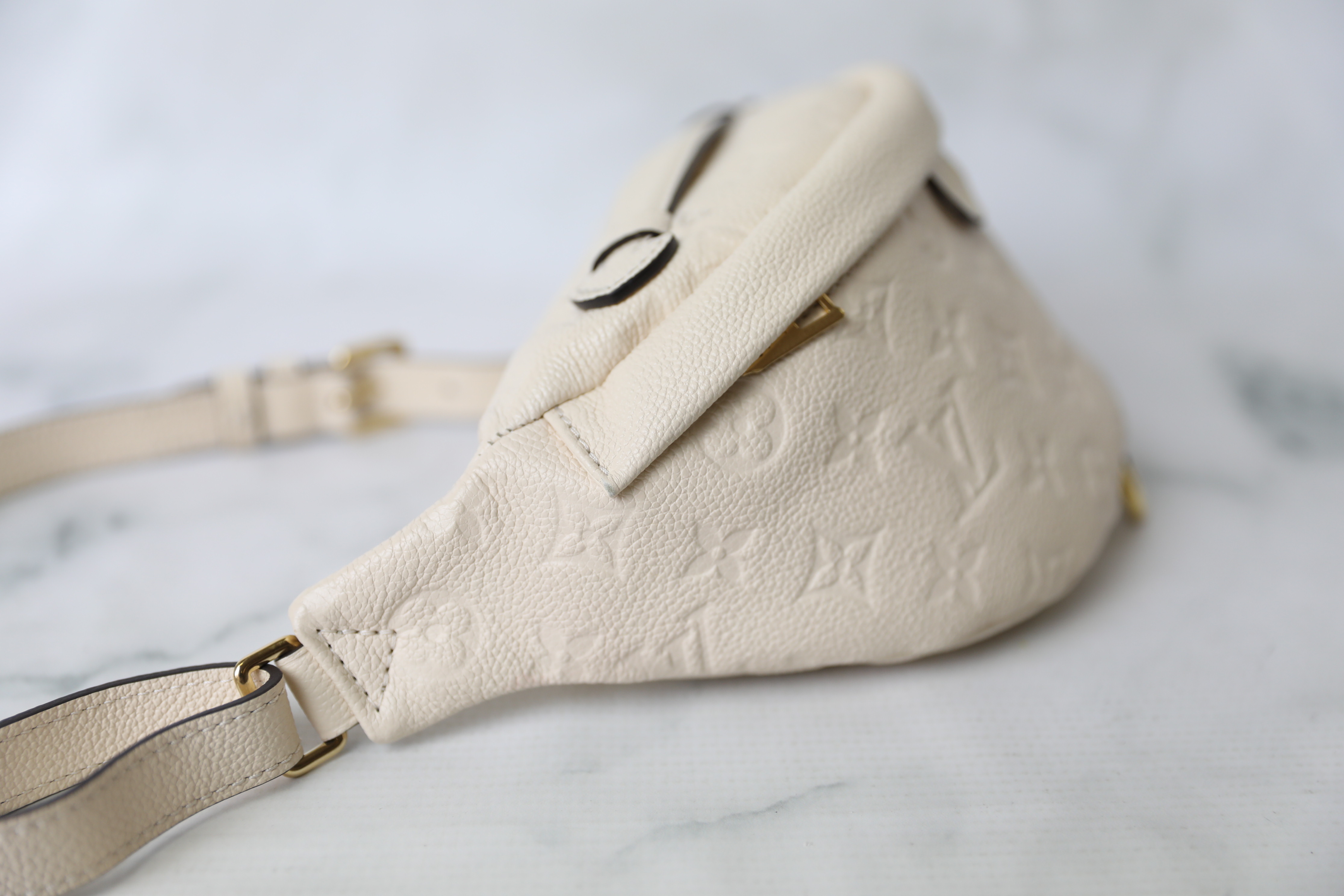 Louis Vuitton BumBag, White Empreinte Leather, Preowned in Box WA001