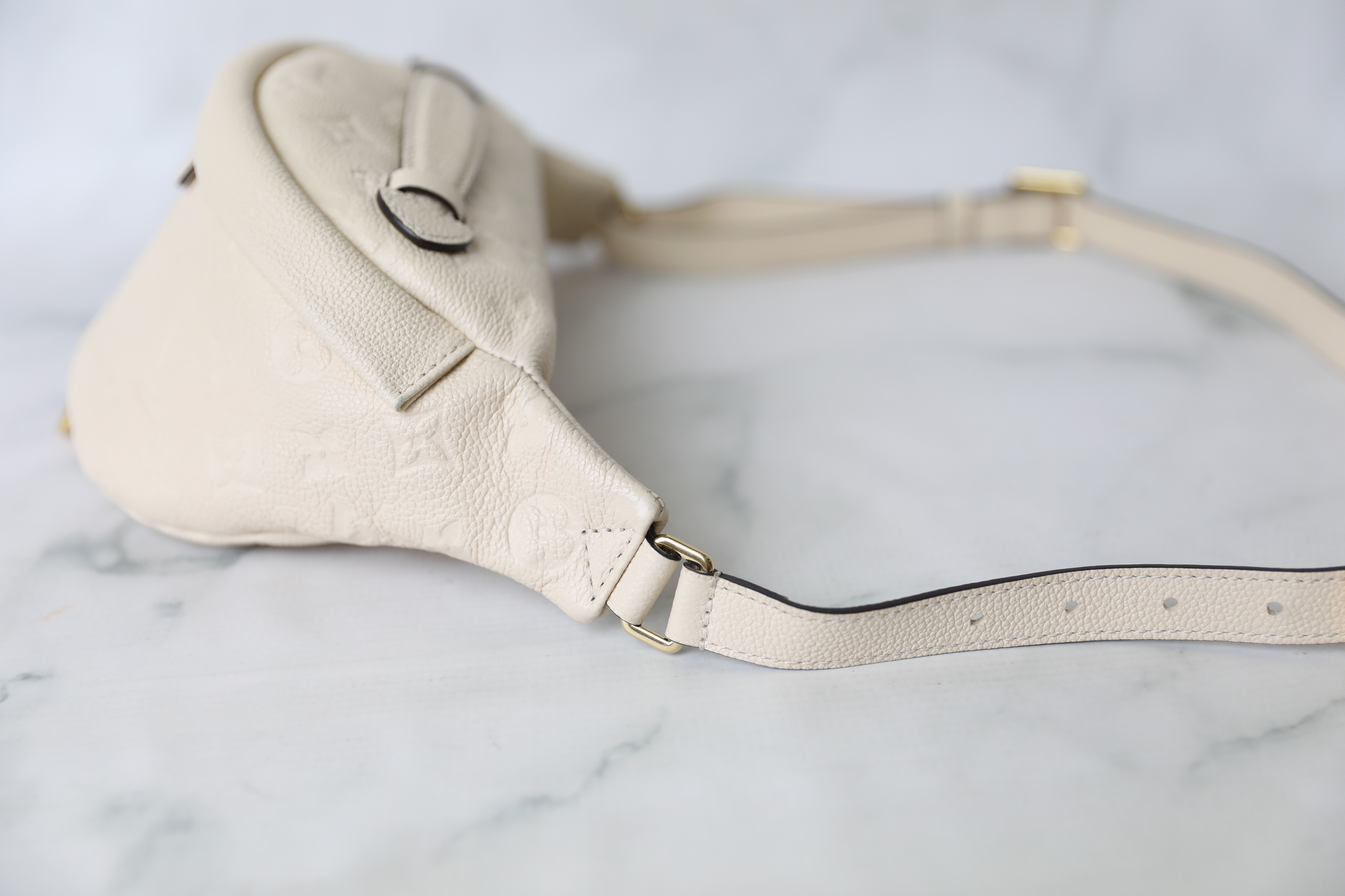 Louis Vuitton BumBag, White Empreinte Leather, Preowned in Box WA001