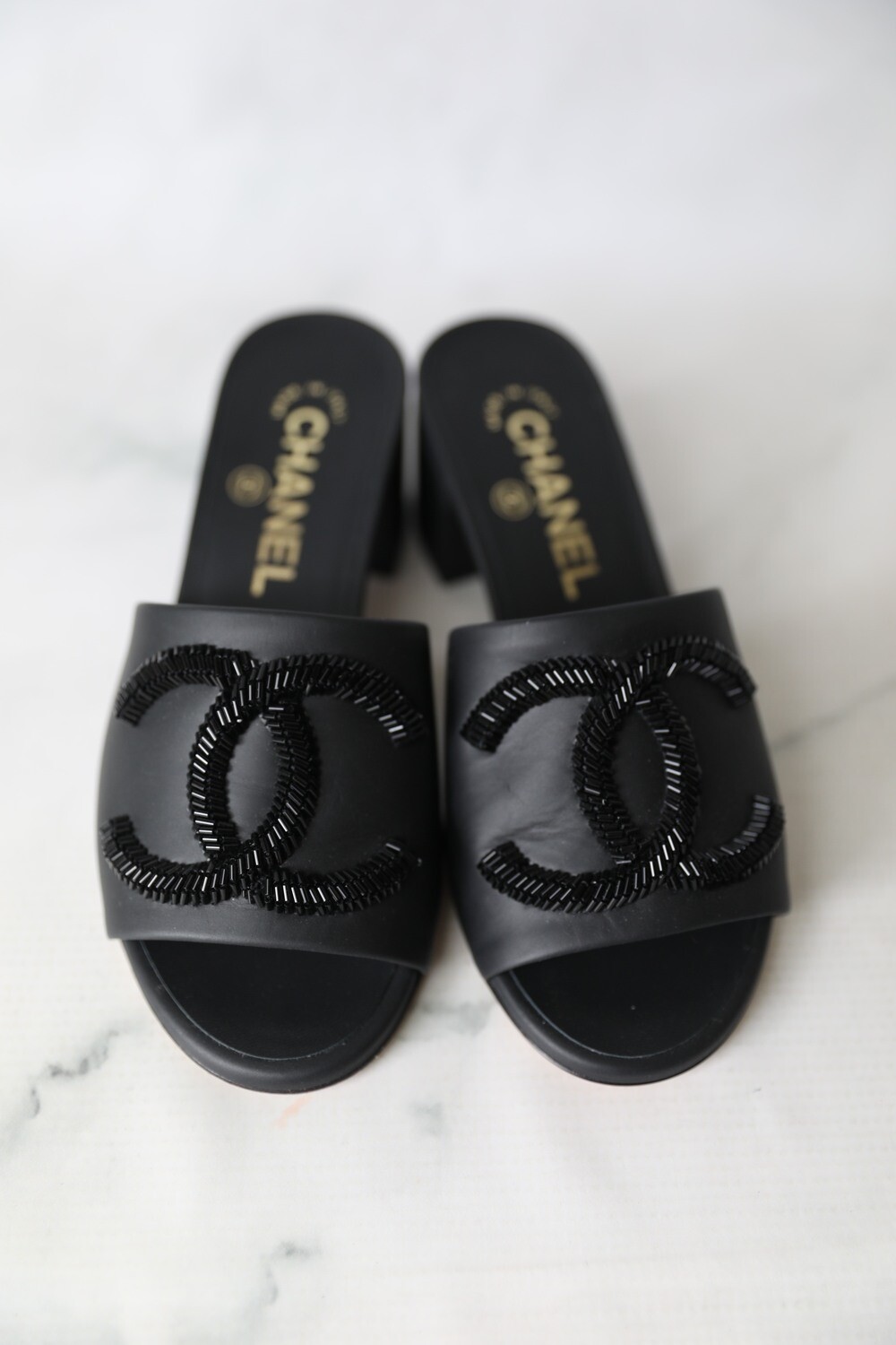 CHANEL シャネル　ブラック ミュール 35 CHANEL 「CHANEL」 パンプス 35 ブラック レディース : ZOZOTOWN