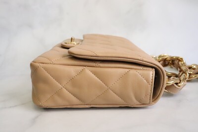 Chanel Seasonal Flap, Funky Town 22S Beige, Gold Hardware