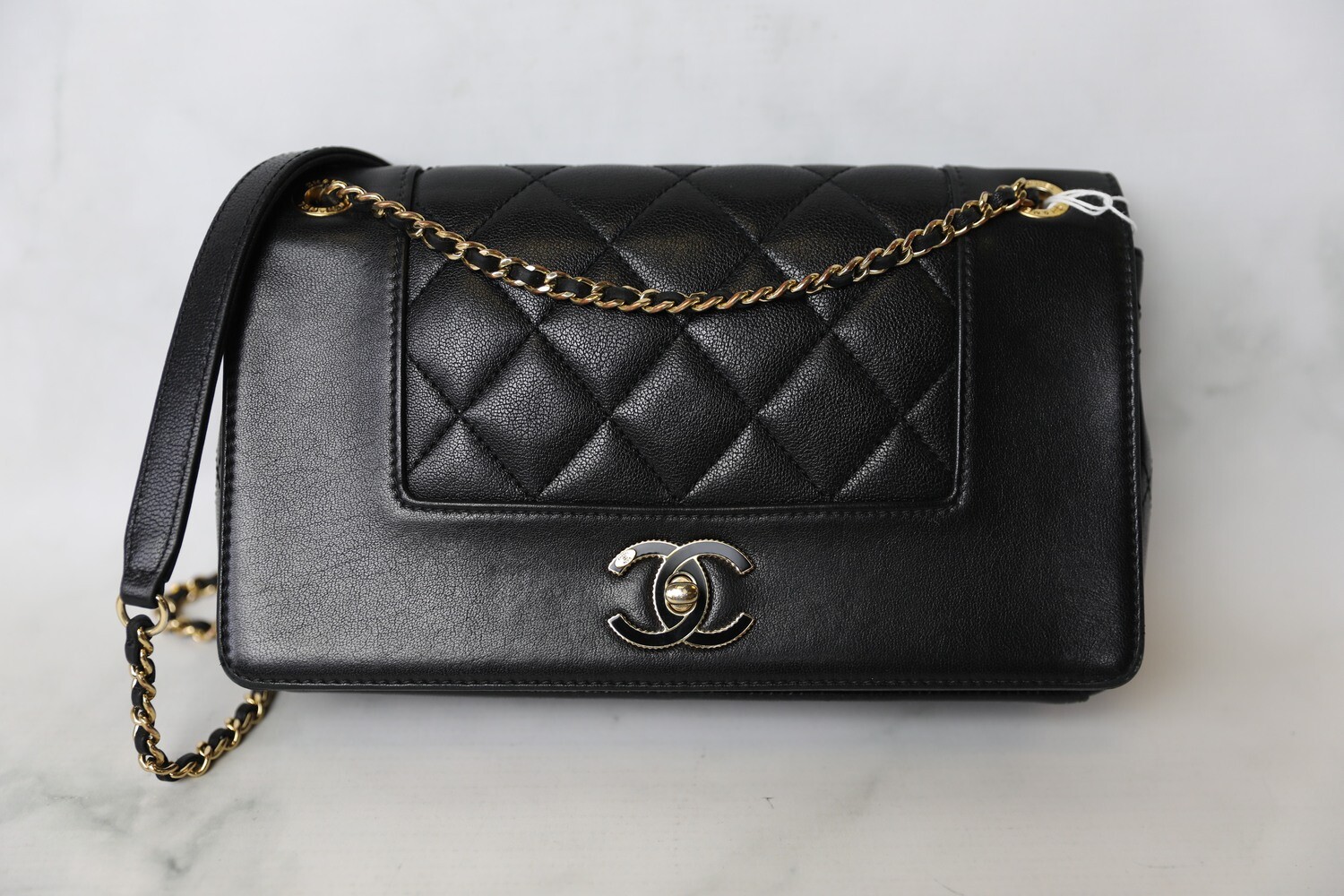 Chanel Mademoiselle Flap Small, Black with Gold Hardware, Preowned No  Dustbag WA001