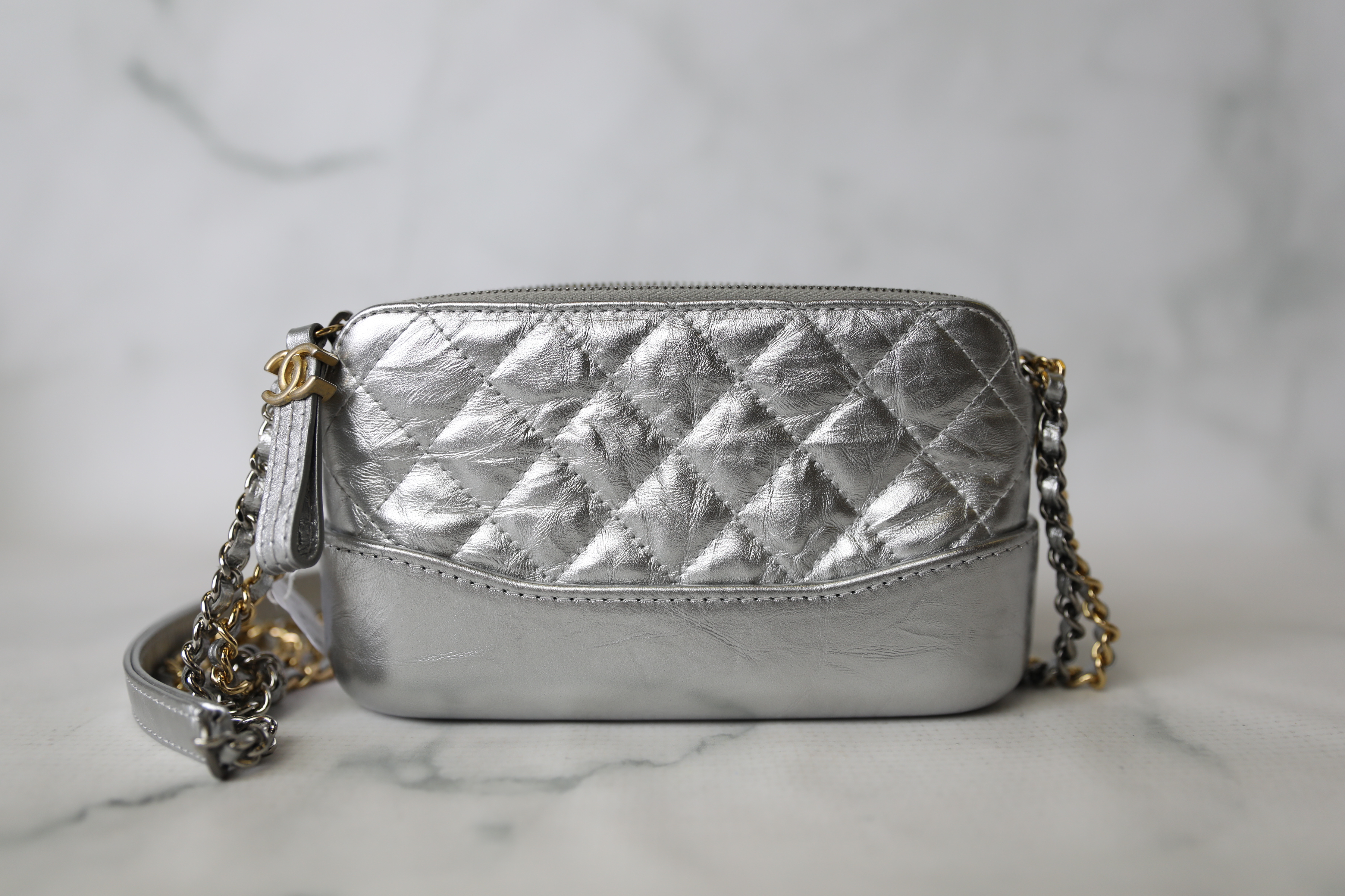 CHANEL METALLIC BLUE GABRIELLE CLUTCH WITH CHAIN – ReFrock