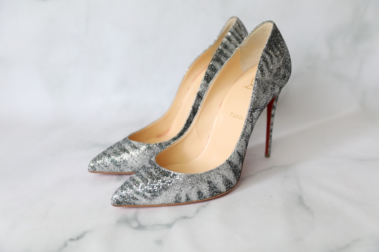 Christian Louboutin Shoes Pigalle Follies 100 Glitter Sirene Pumps, 41, New in Box WA001 - Julia Rose Boston | Shop