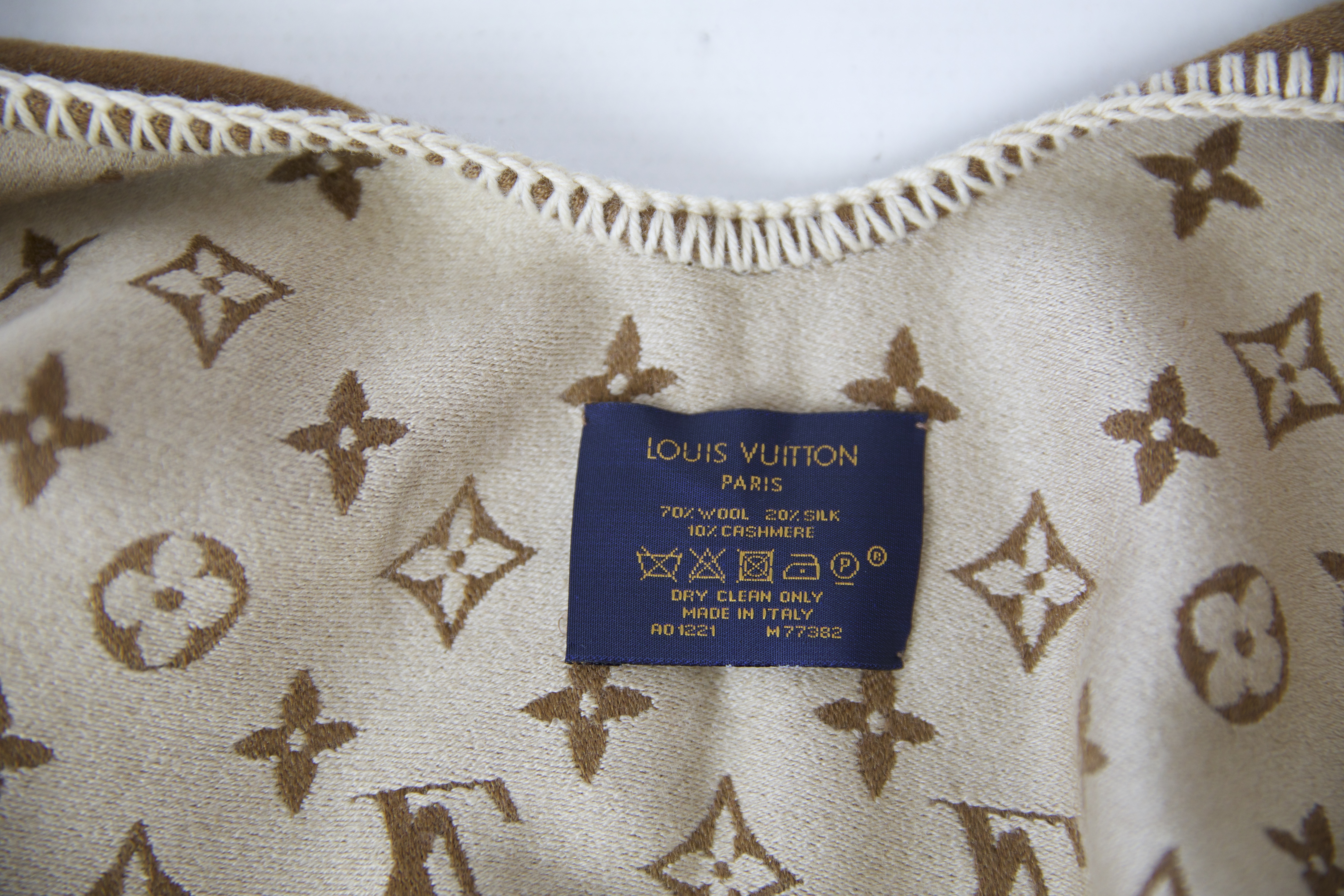 Louis Vuitton Embrace Poncho, Tan and Beige, New WA001 - Julia Rose Boston