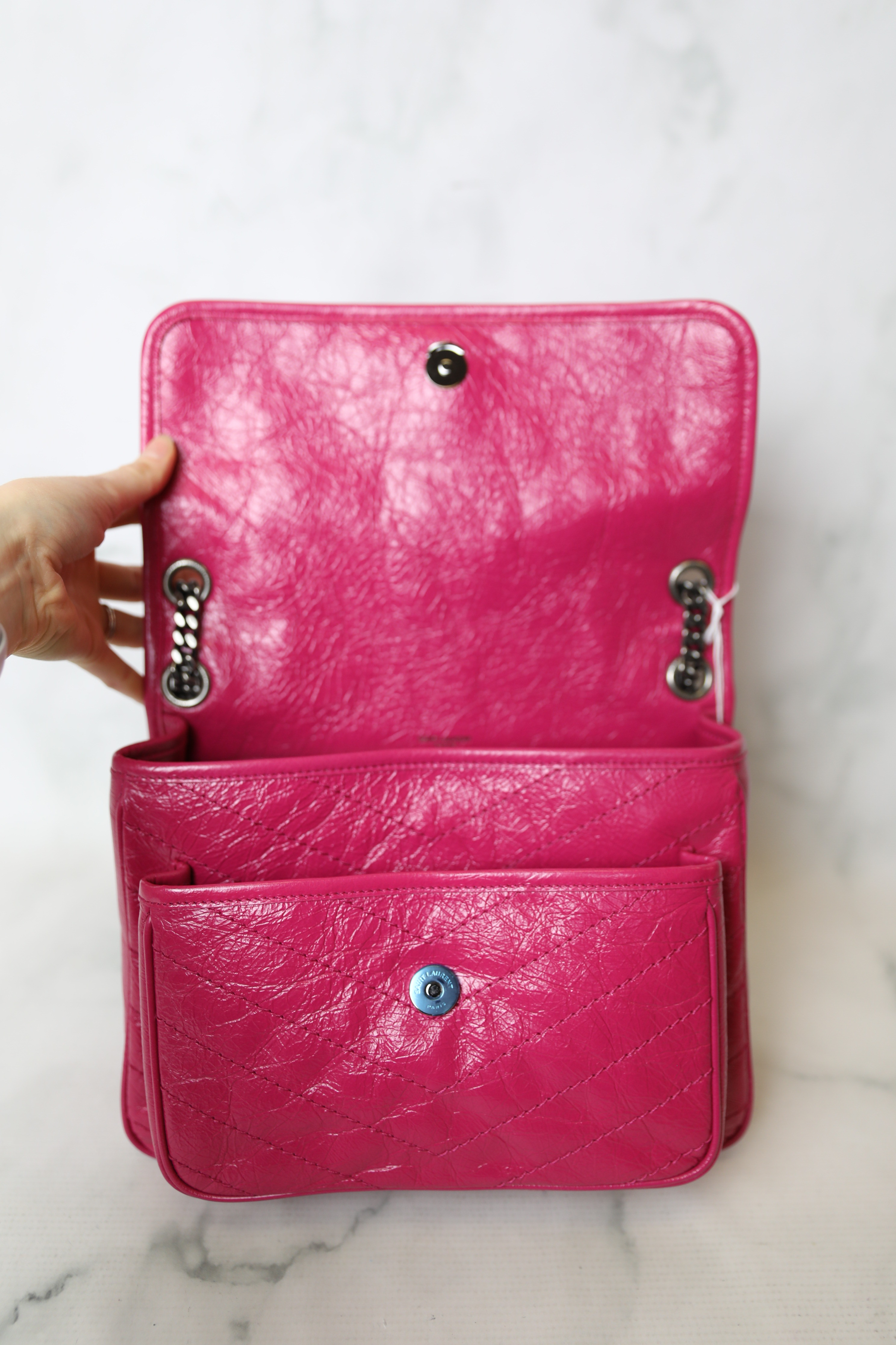 Saint Laurent Niki Medium, Pink, New in Dustbag WA001
