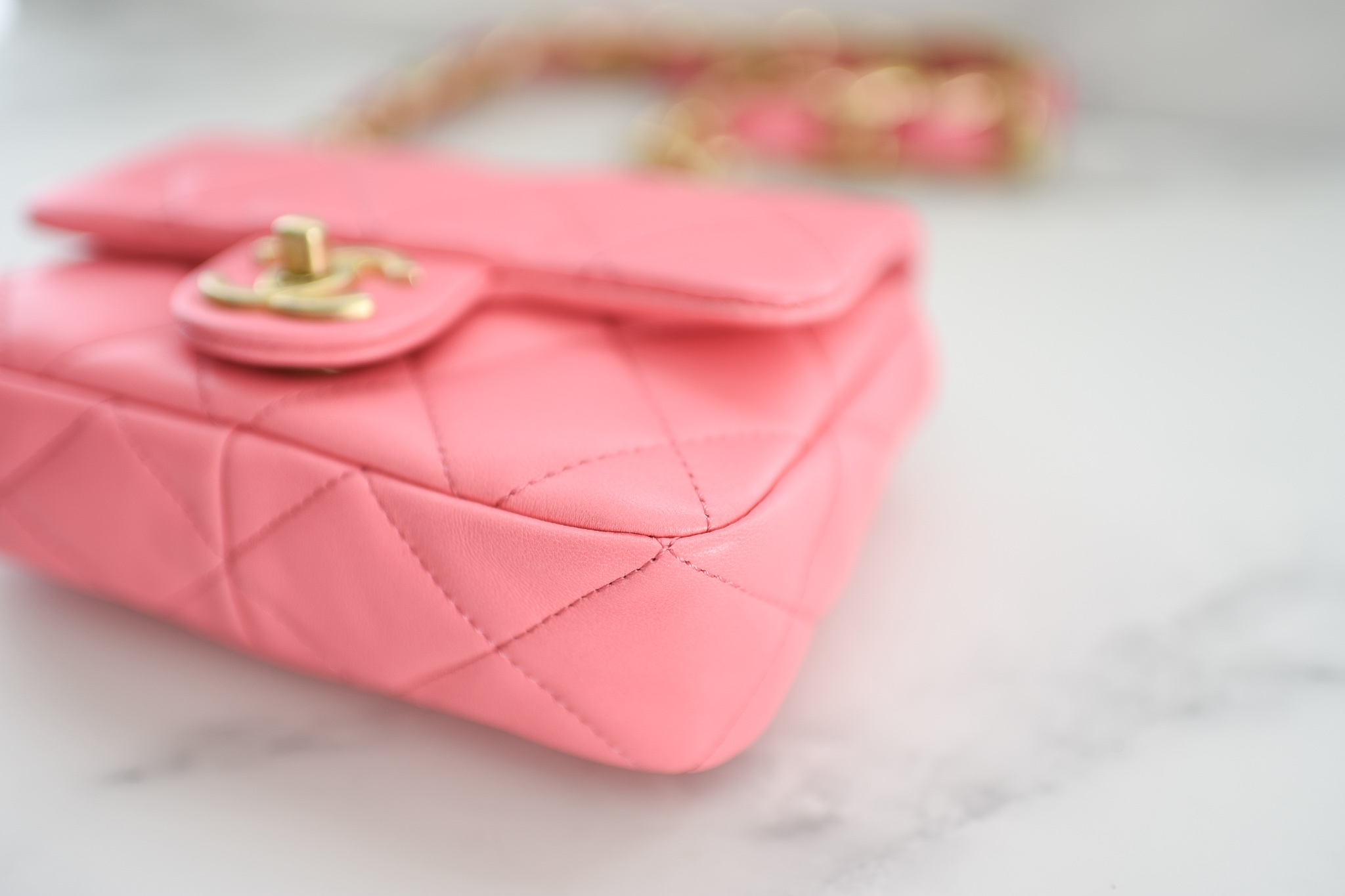 Chanel Seasonal Mini Flap, Funky Town 22S Pink, Gold Hardware, New in Box  GA001