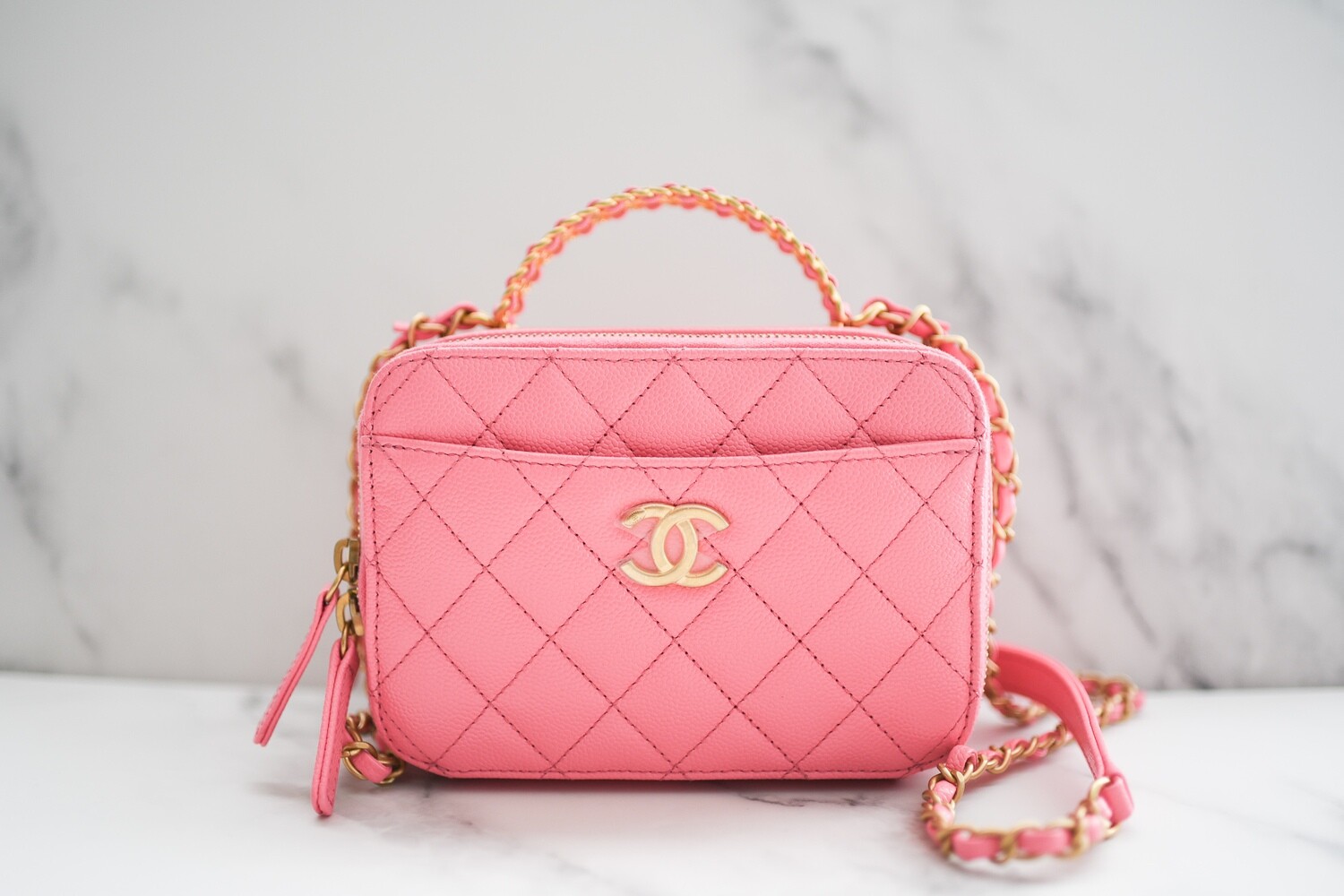 Chanel Seasonal Small Vanity Top Handle, Pink Caviar Leather, Gold  Hardware, New in Box MA002 - Julia Rose Boston