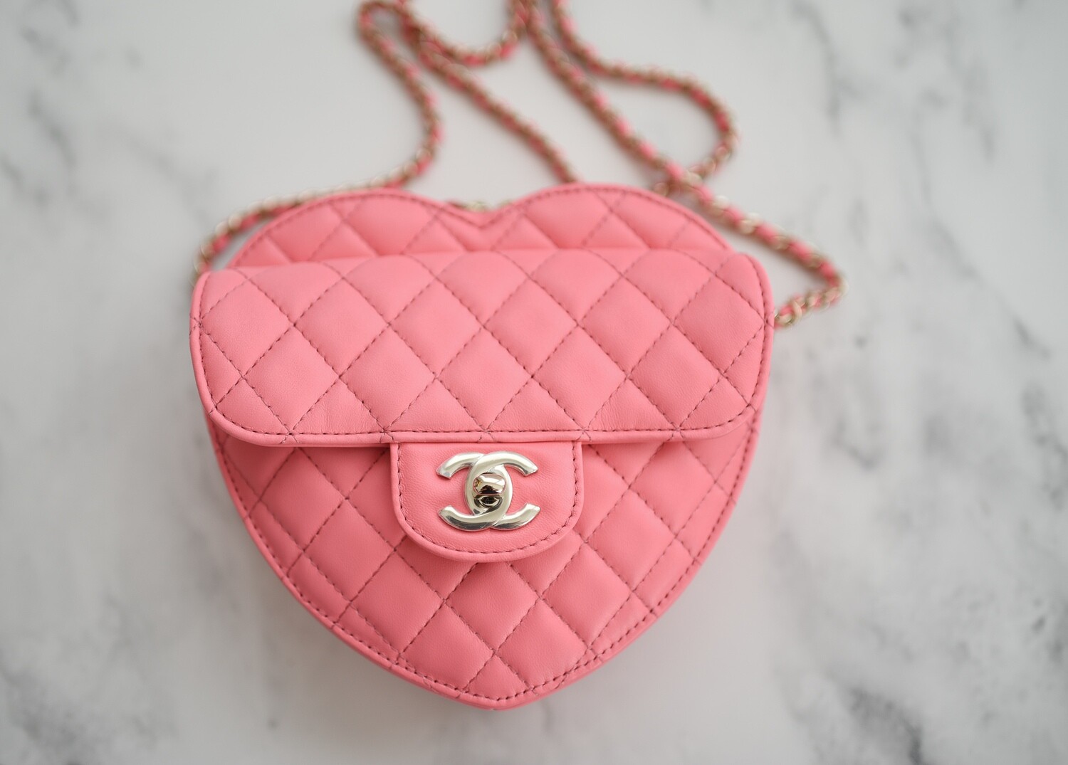 Chanel Heart Bag Large Pink, New In Box GA001 - Julia Rose Boston | Shop