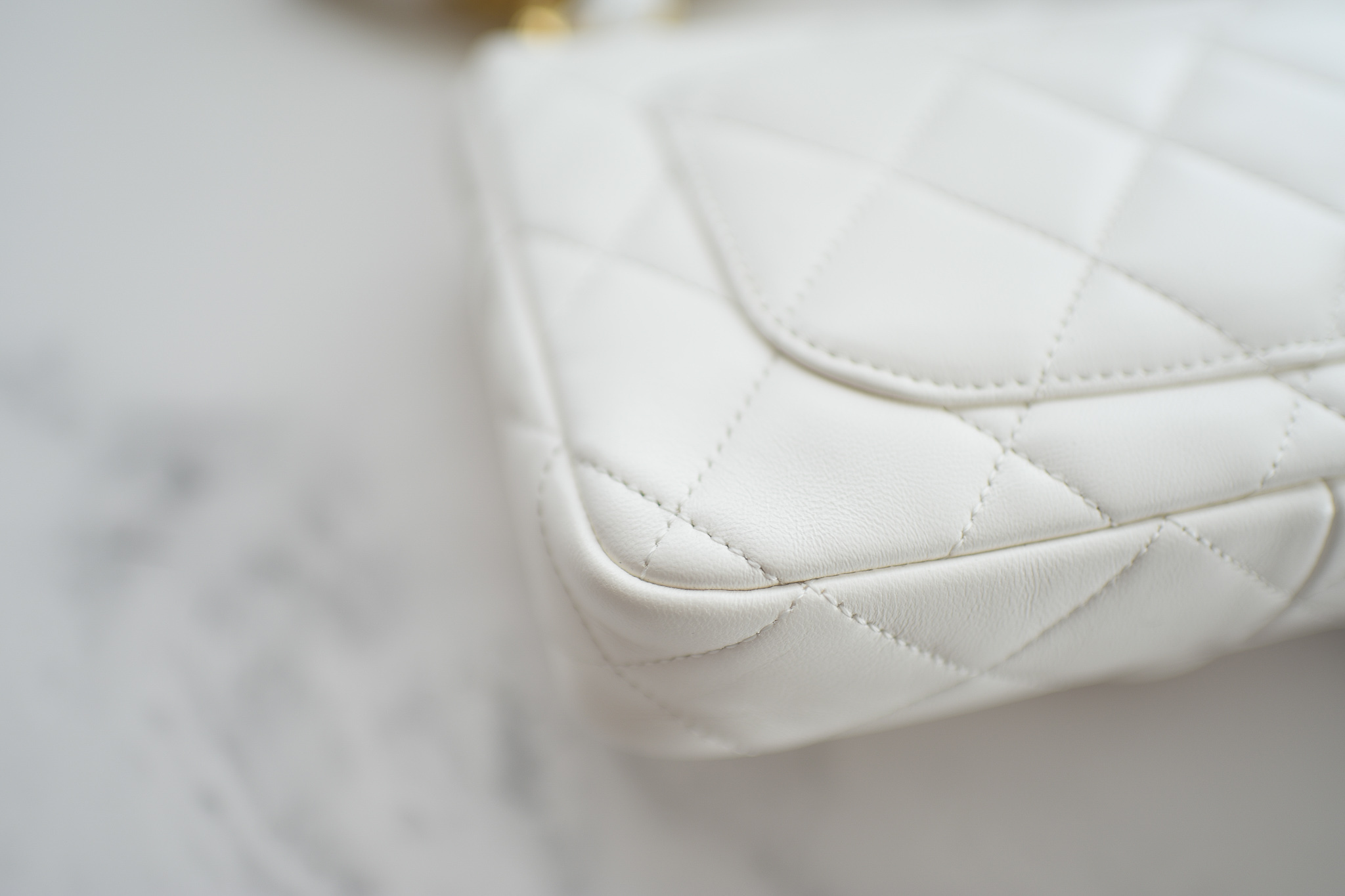 Chanel Seasonal Flap Tweed, White, Gold Hardware – Now You Glow