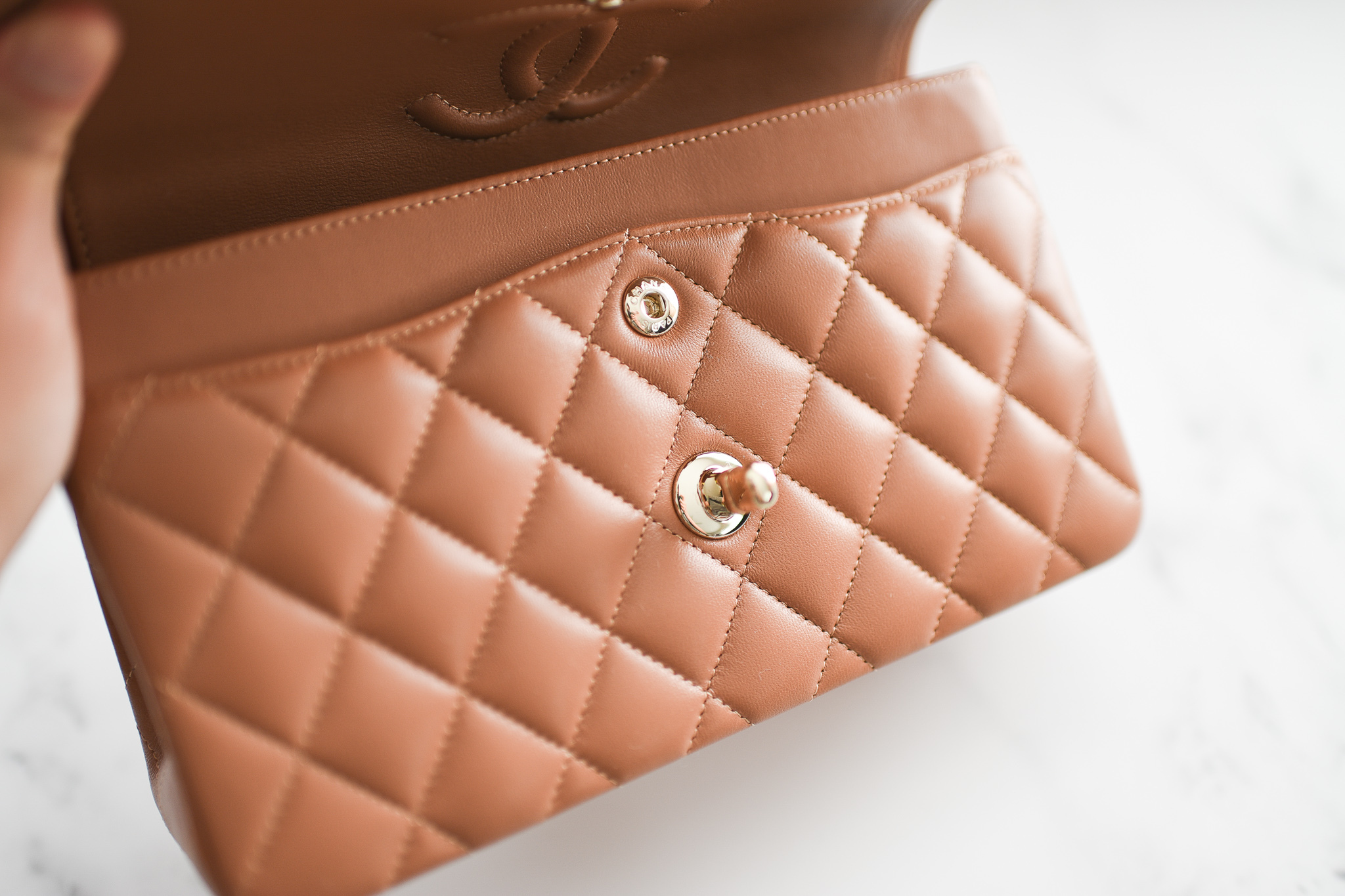 Chanel Classic Small Double Flap, 22S Caramel Lambskin Leather with Gold  Hardware, New in Box GA003 - Julia Rose Boston