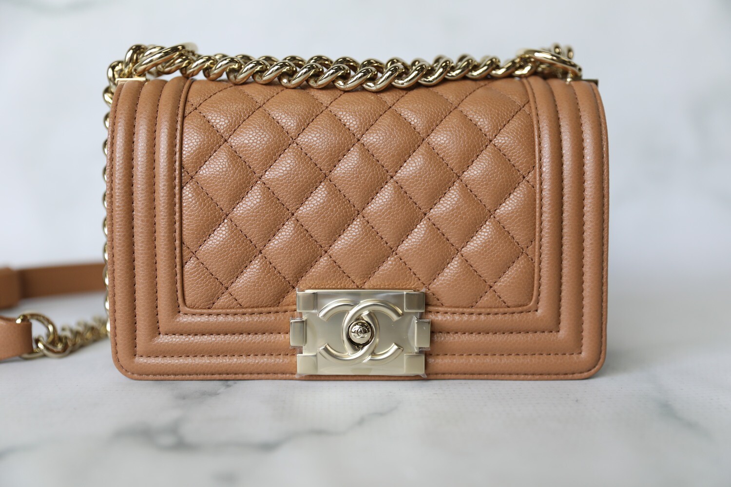 【ヴィンテージ】Rank:S☆Chanel Blush Caramel Boy Small Bag 3082541643.jpg