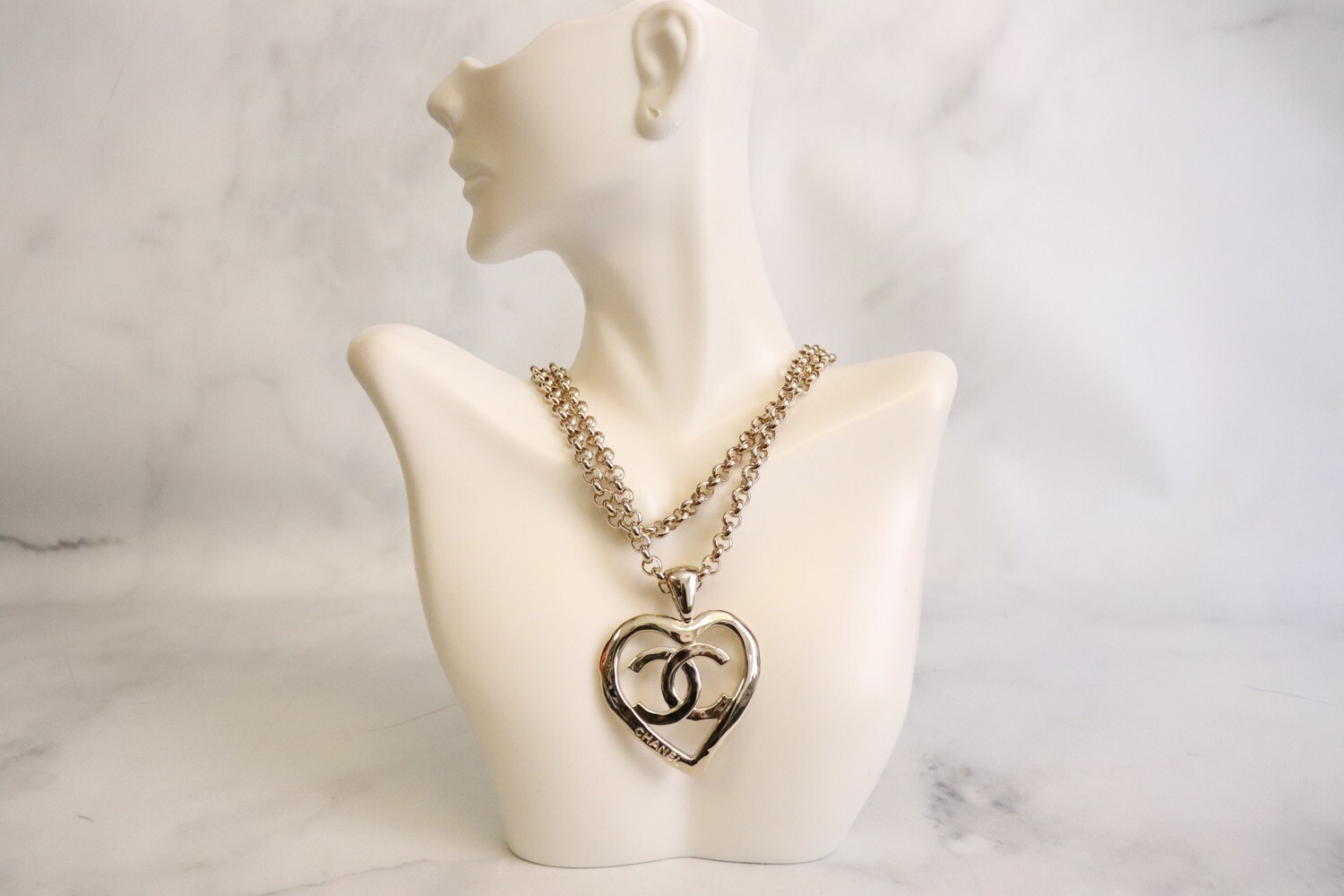 Chanel Heart Necklace, New In Box MA001 - Julia Rose Boston