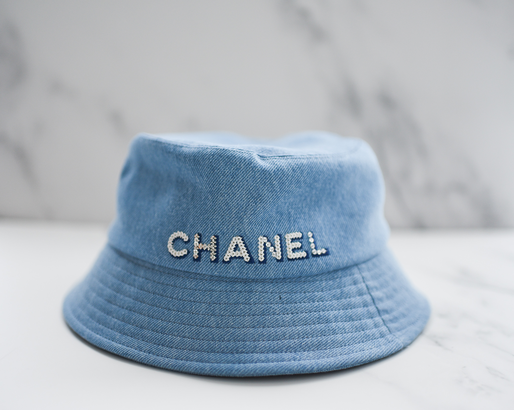 blue chanel bucket hat vintage