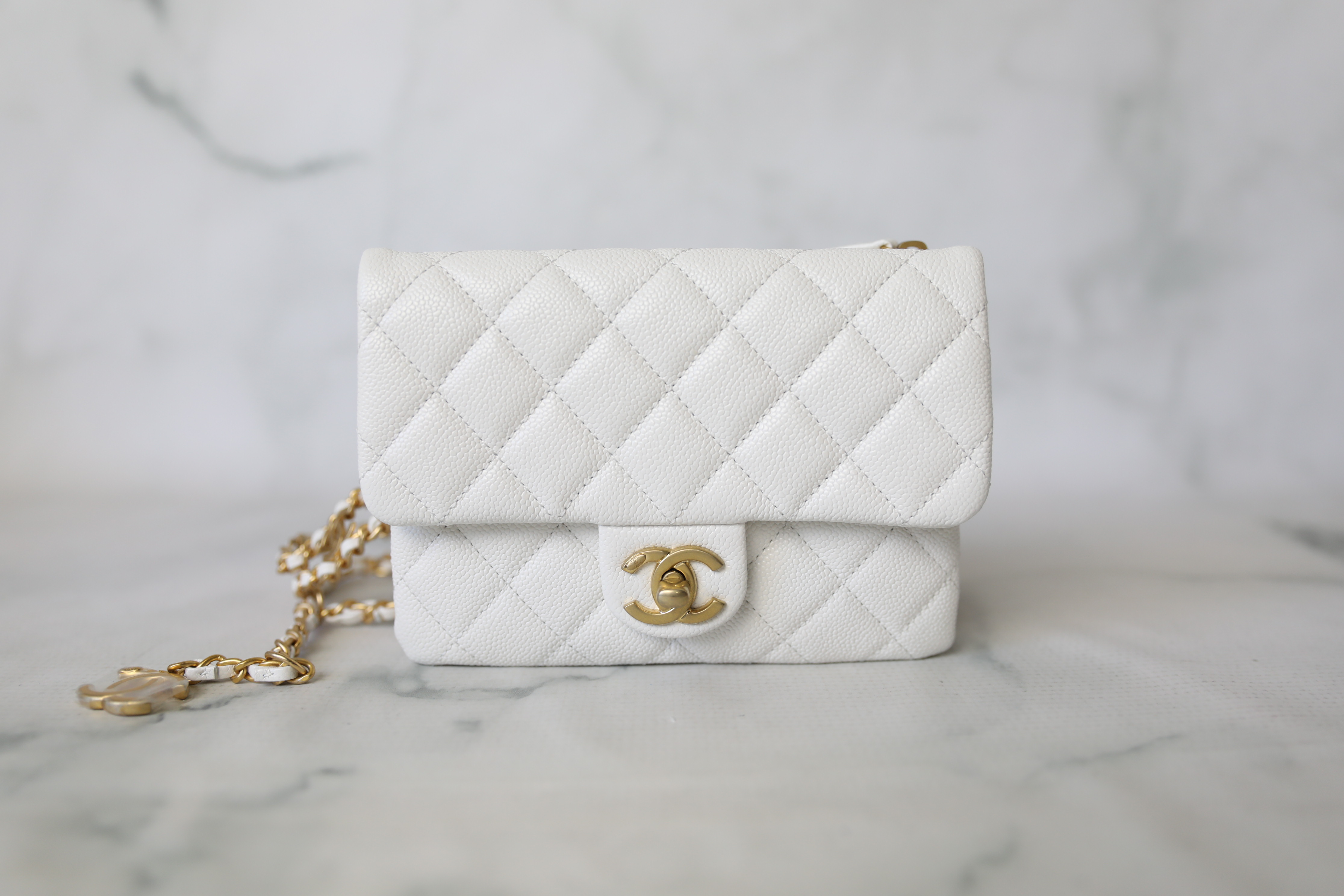 Chanel Waist Belt Bag, White Caviar with Gold Hardware, New in Box WA001 -  Julia Rose Boston