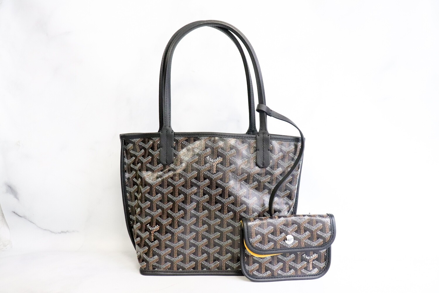 Goyard Anjou Mini Reversible Tote, Black, New in Dustbag GA001