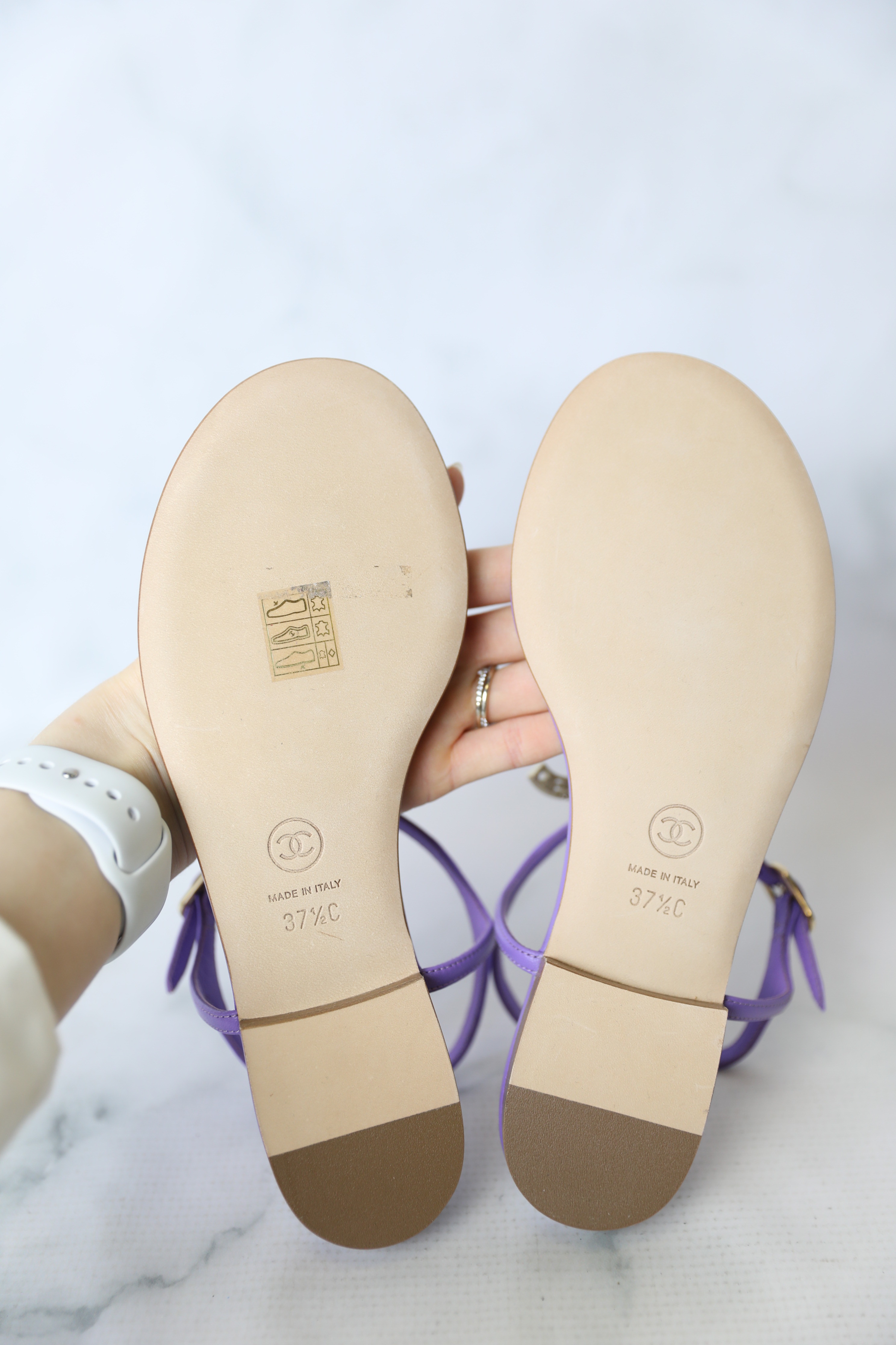 Chanel Shoes Thong Sandals, Purple, Size 37.5, New in Box WA001 - Julia  Rose Boston