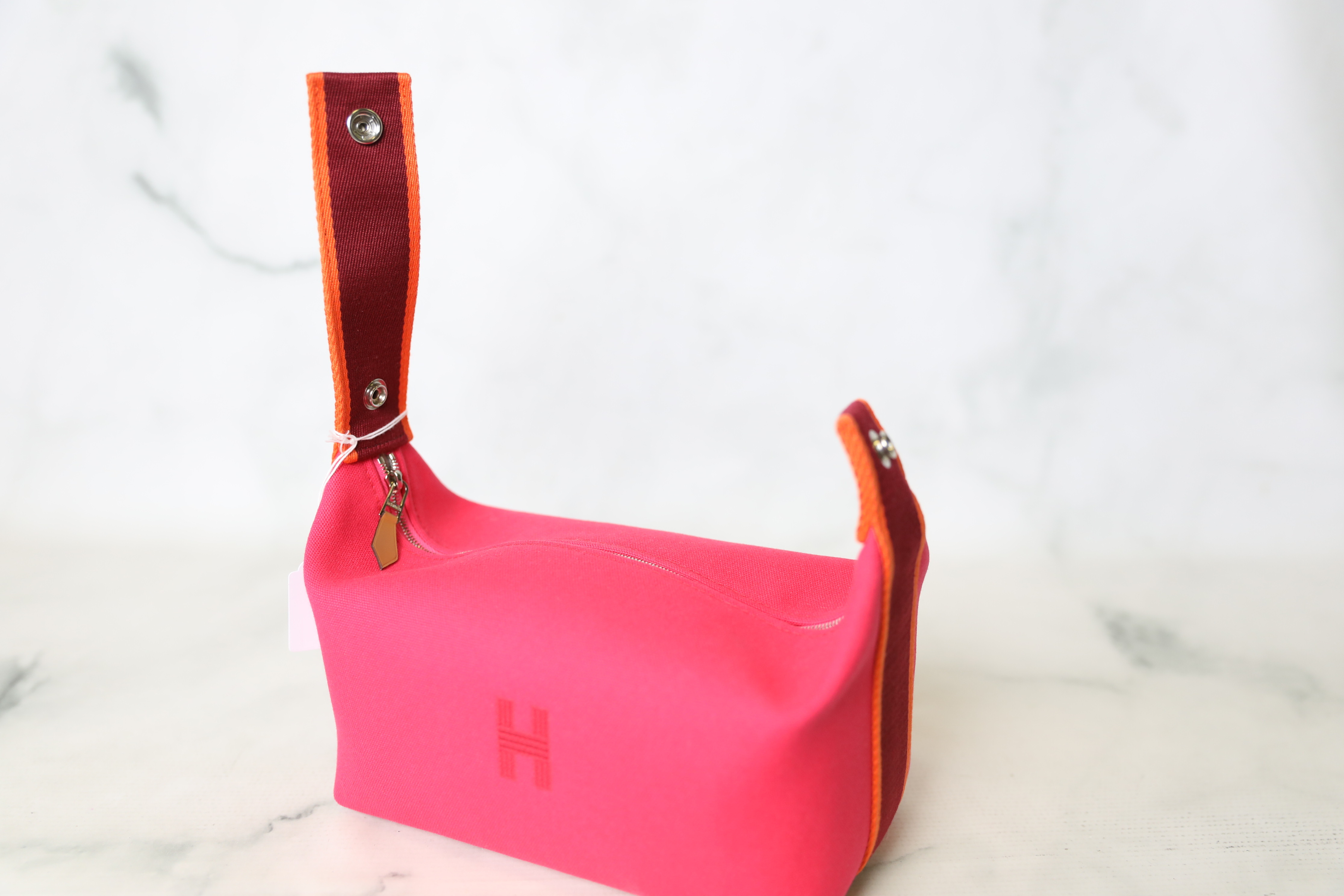 Hermes Toile Bride-A-Brac Small Travel Case Pink – STYLISHTOP
