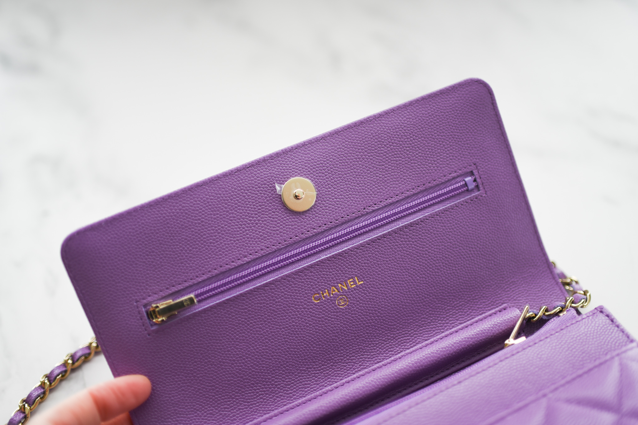 Chanel Wallet on Chain, 22S Lilac Purple Caviar Leather, Gold Hardware, New  in Box MA002 - Julia Rose Boston
