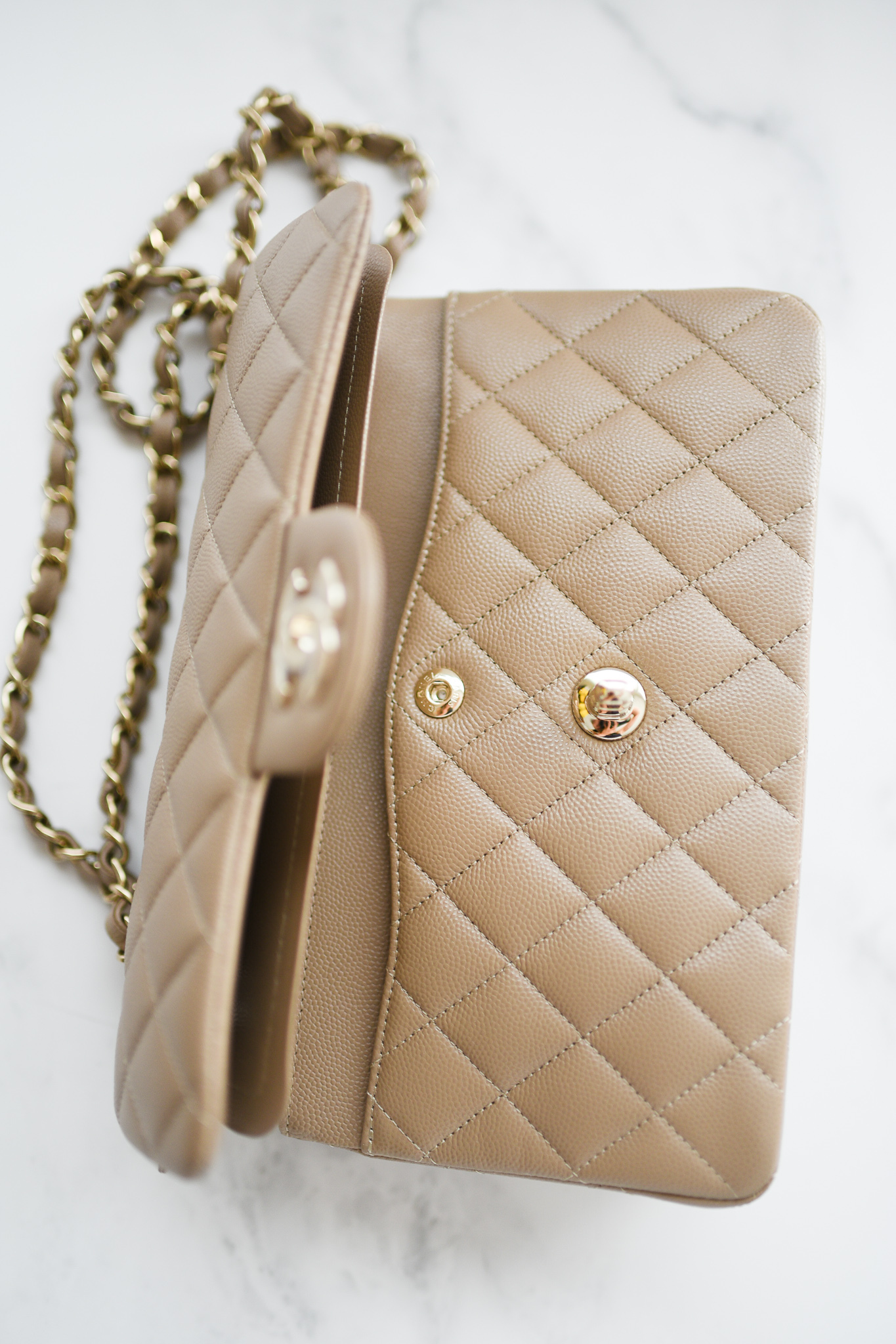 Chanel Classic Small Double Flap, 22A Dark Beige Caviar Leather with Gold  Hardware, New in Box GA001 - Julia Rose Boston