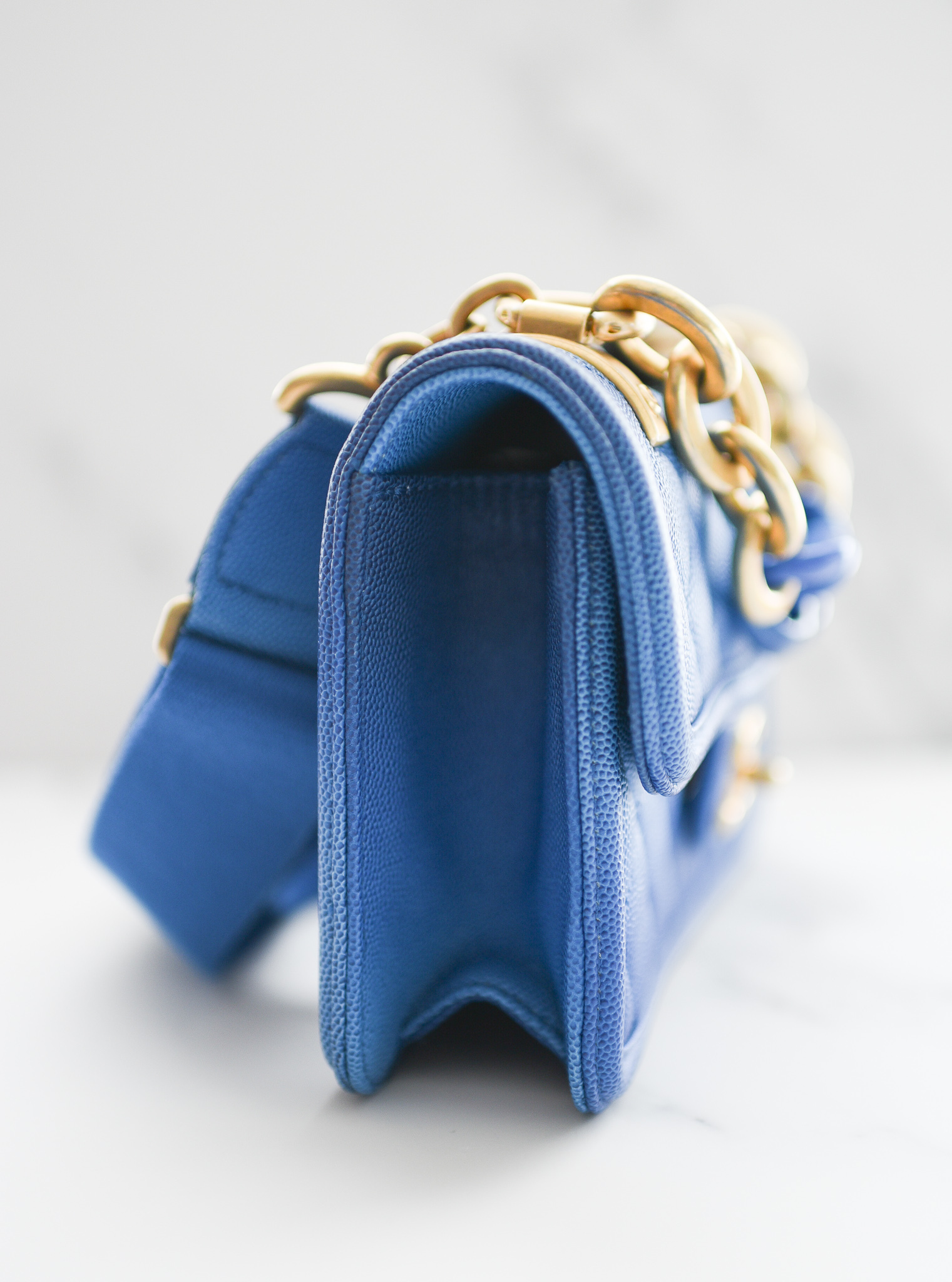 Chanel Sunset by the Sea Bag, Blue Ombre Caviar with Gold Hardware