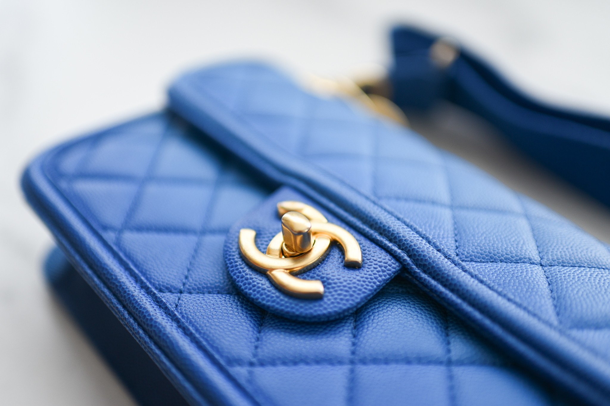 Chanel Sunset by the Sea in Blue Ombre Small Caviar Gold Hardware