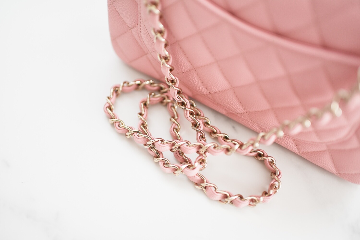 Blush pink chanel discount bag