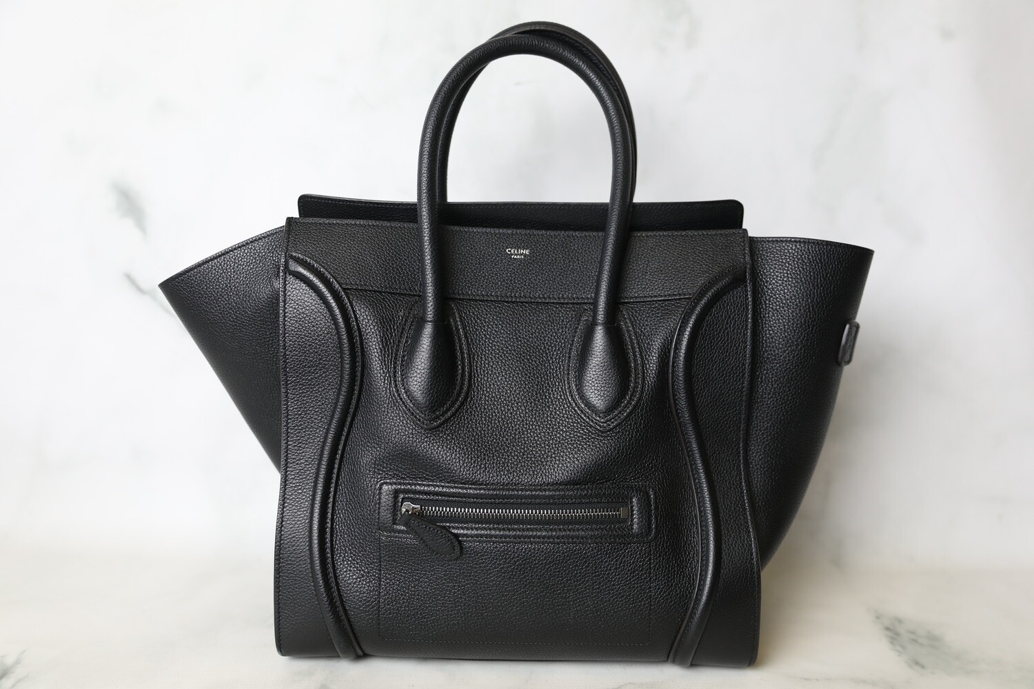 Celine Luggage Mini, Black, Preowned in Dustbag WA001
