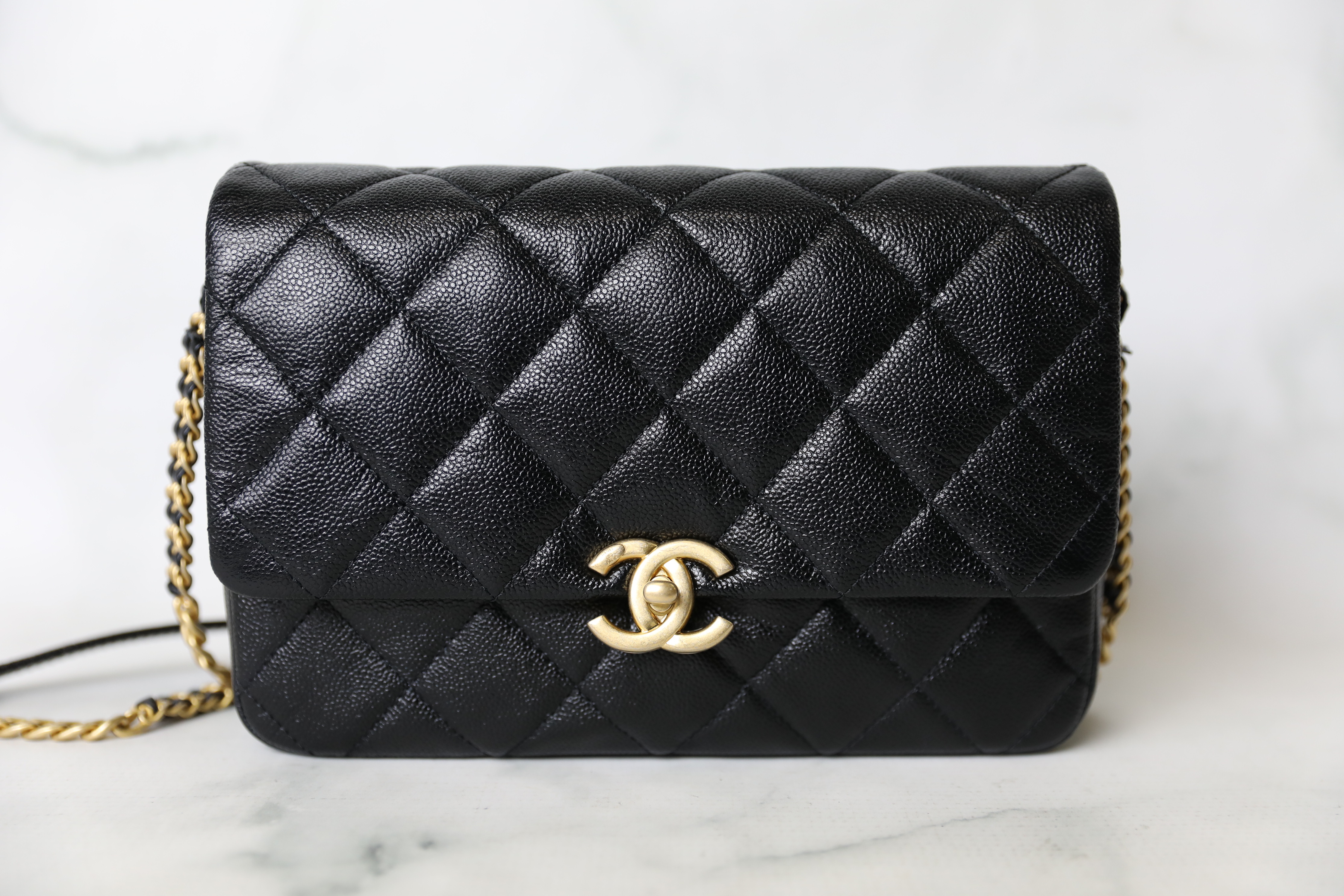 Chanel Melody Large, Black Caviar with Gold Hardware, Preowned in Box WA001  - Julia Rose Boston