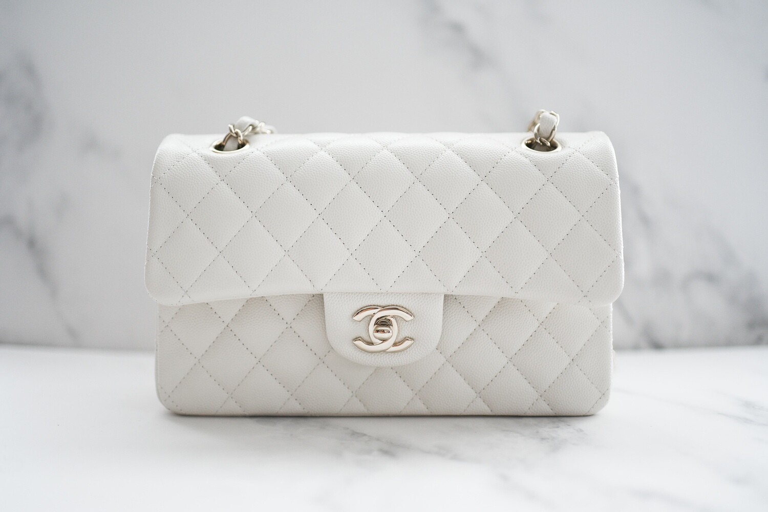 chanel handbags white leather