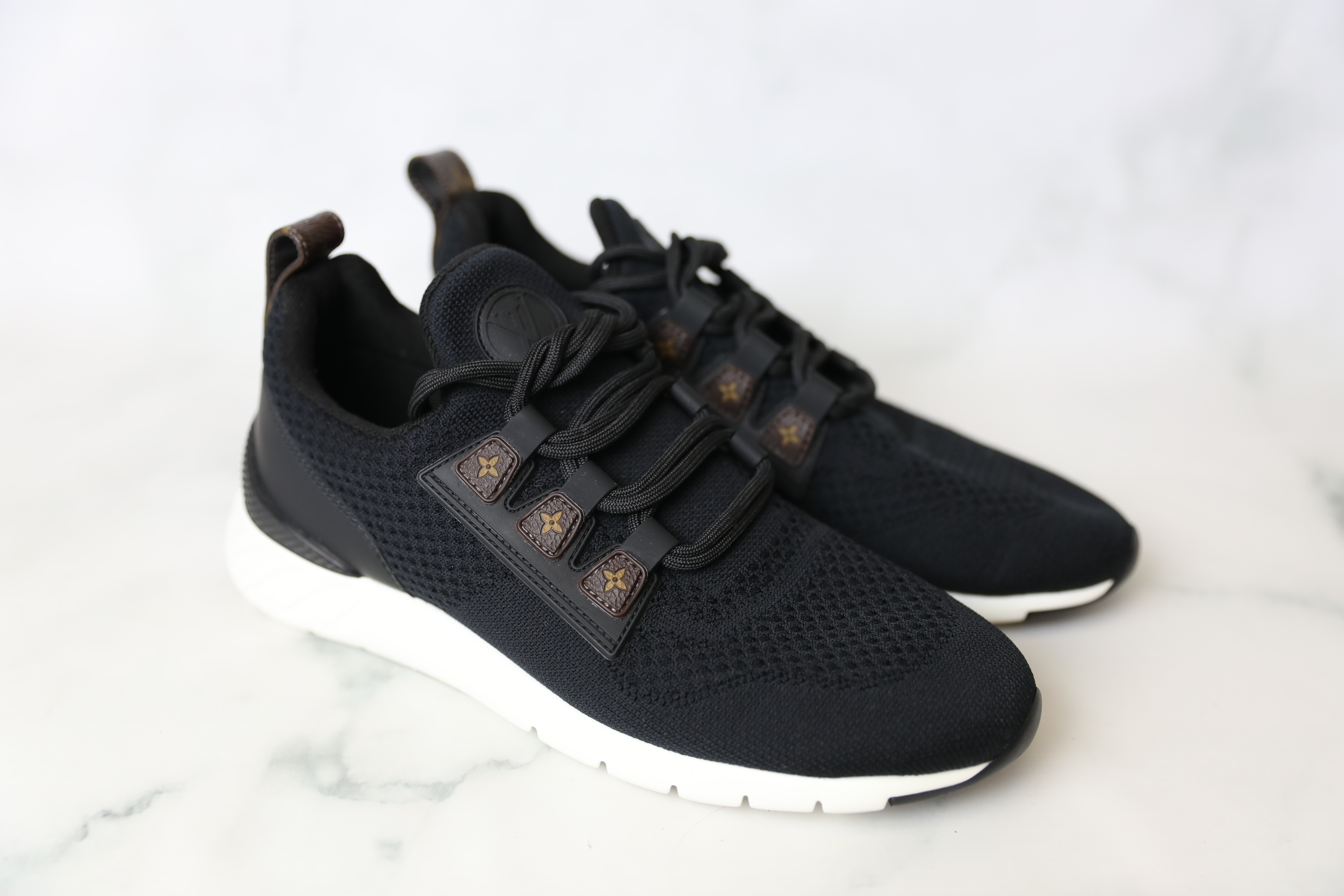 Aftergame cloth trainers Louis Vuitton Black size 36 EU in Cloth - 33930405