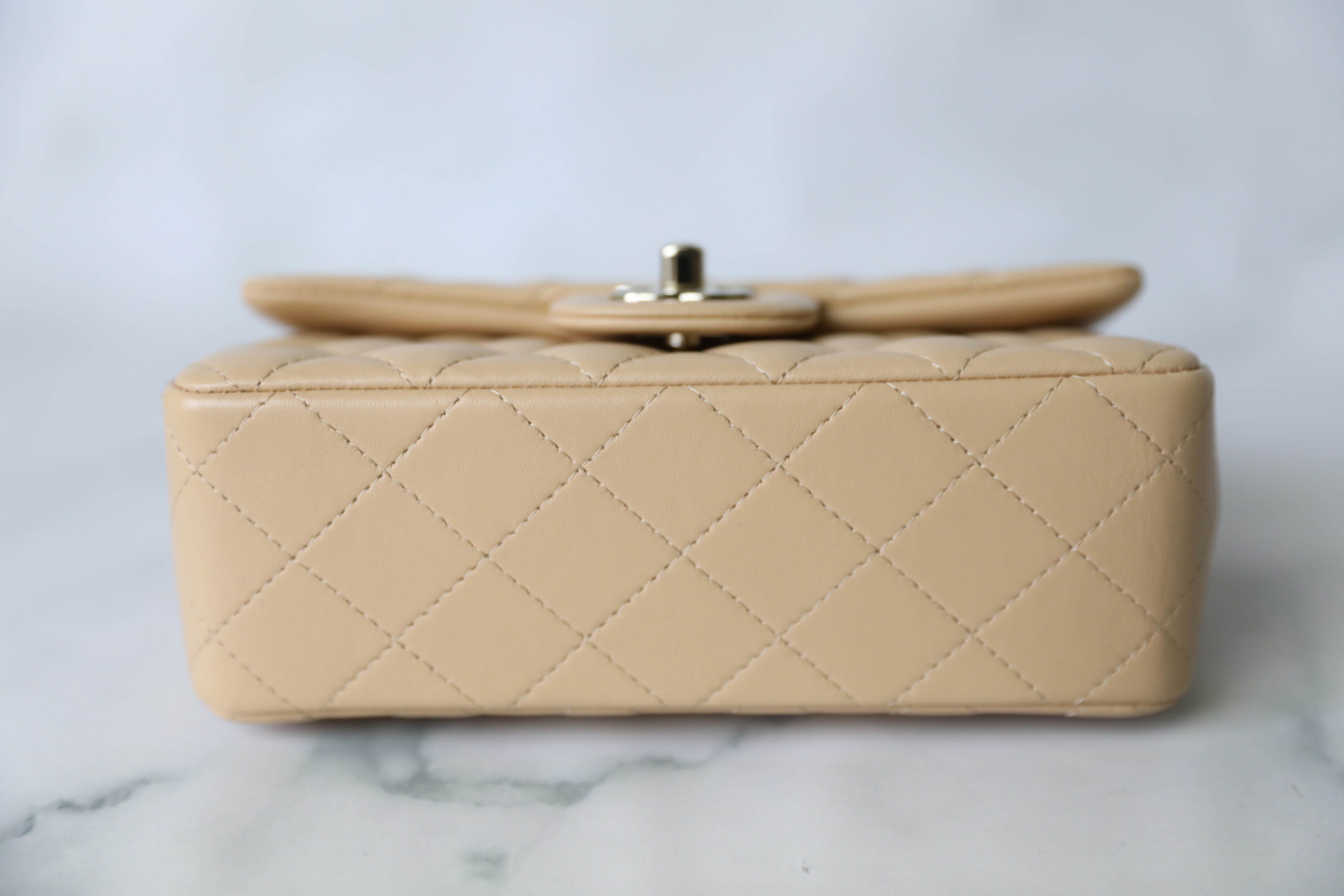 Chanel Gold CC Classic Mini Square Bag – The Closet