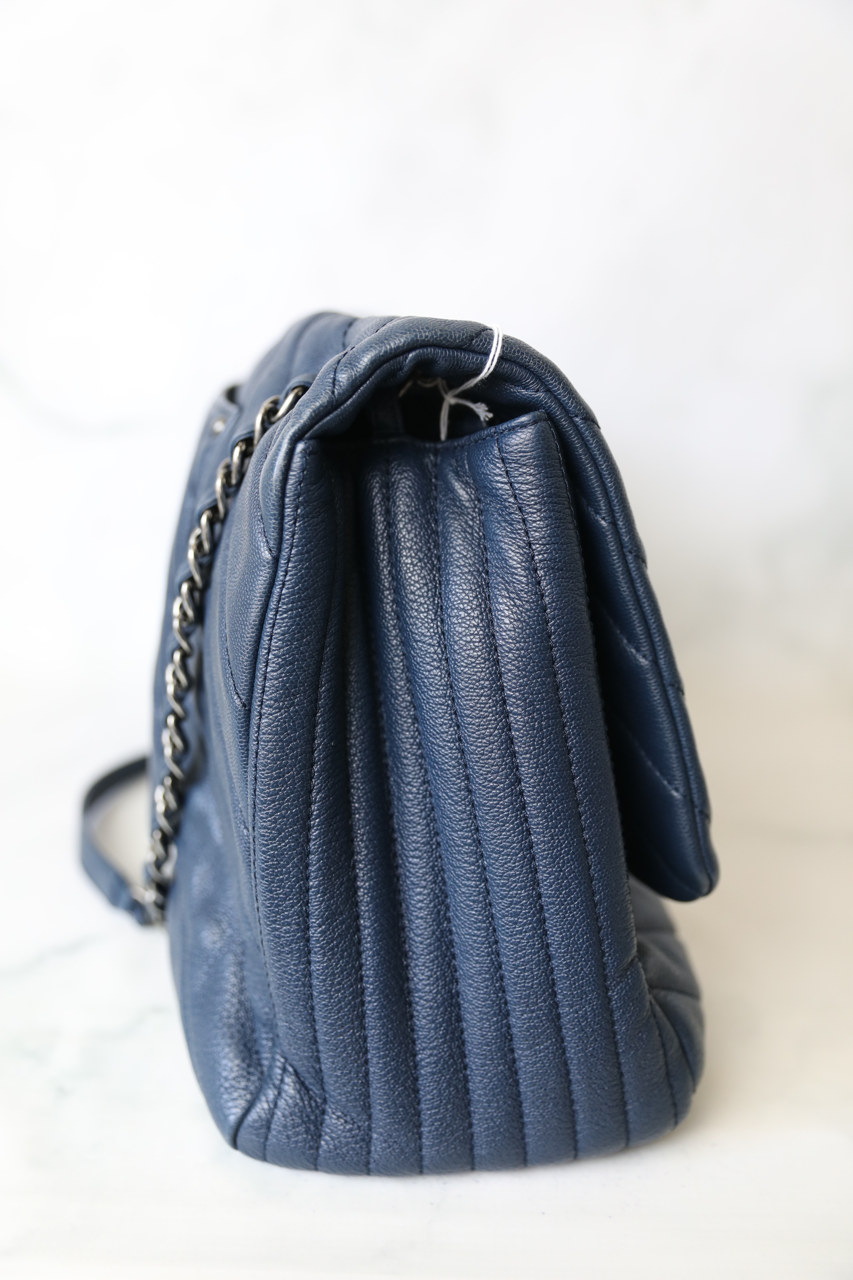 Chanel XXL Airline Flap, Navy Calfskin with Ruthenium Hardware, Preowned in  Box WA001 - Julia Rose Boston