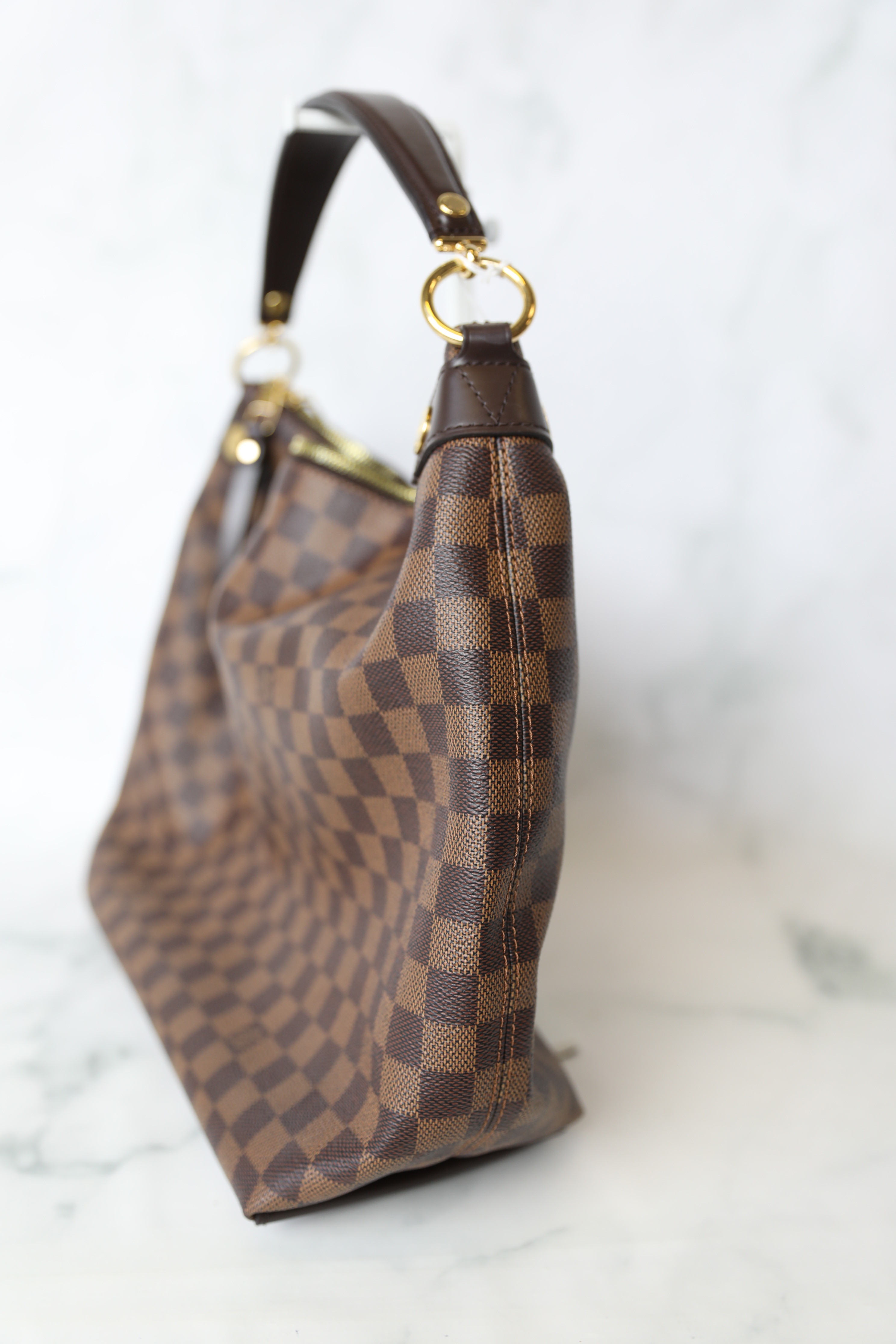 Louis Vuitton Duomo Hobo Damier Ebene ❤BIG SALE P69,800 ONLY❤ Used twice  only .Good as Bnew! Complete with box dustbag cards and paperbag Swipe for  detailed pics Cash/card/layaway accepted, Luxury, Bags 