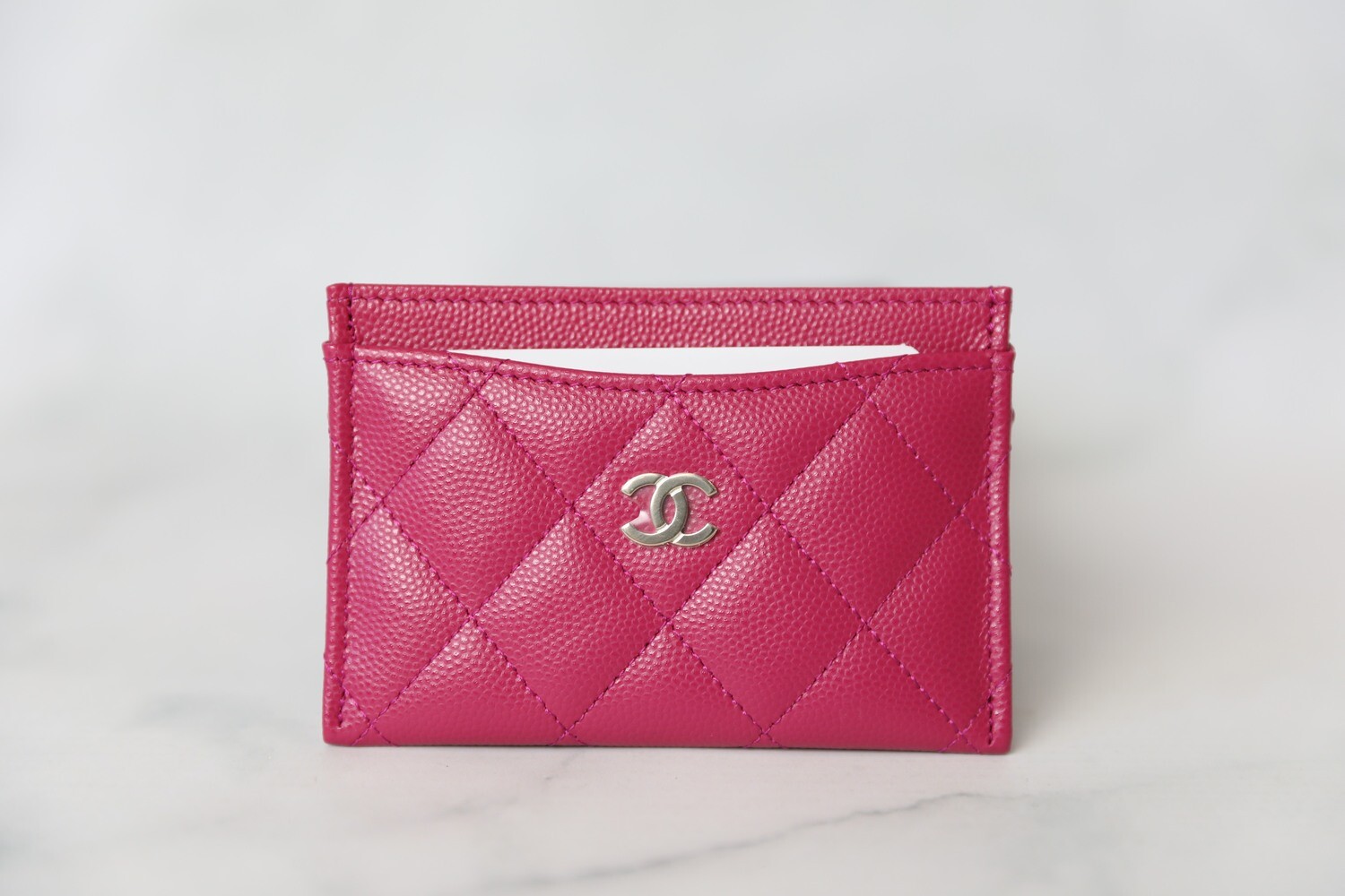 Chanel SLG Flat Cardholder, Pink Caviar with Gold Hardware, New in Box WA001