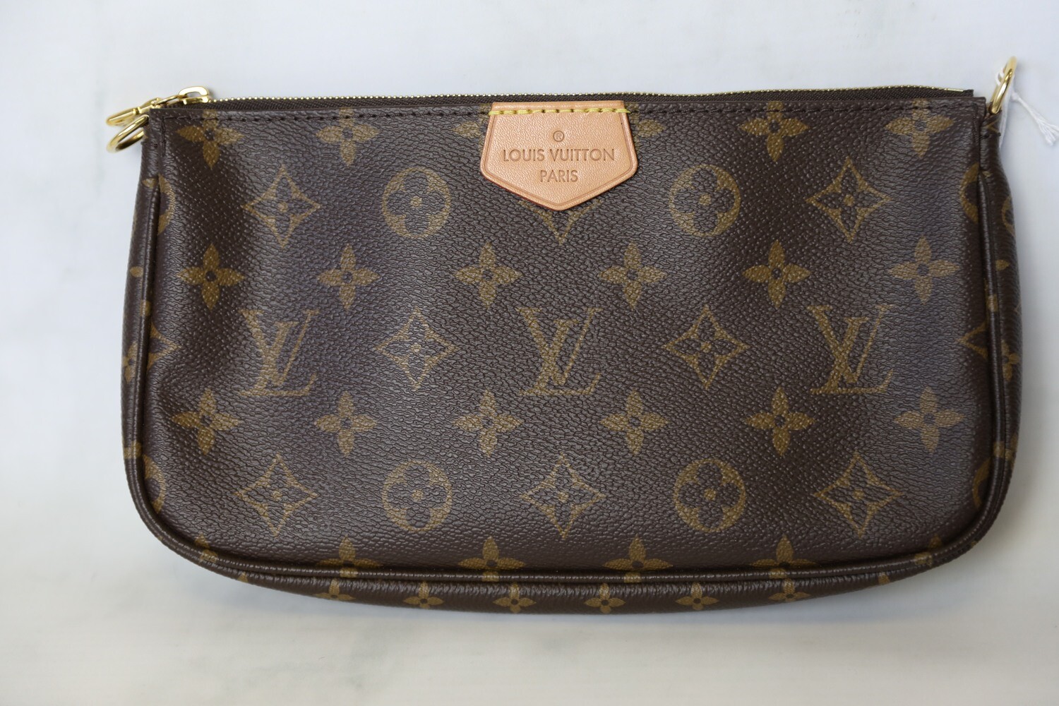 Louis Vuitton Multi Pochette, Monogram with Khaki Strap, Preowned No  Dustbag WA001