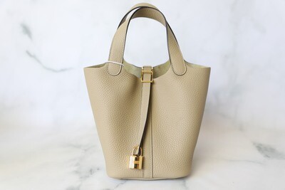 希少★再入荷【HERMES】ピコタンPicotin Lock 18Bag Gold Trench NEW HERMES PICOTIN LOCK 18 PM IN TRENCH BAG TOTE GOLD