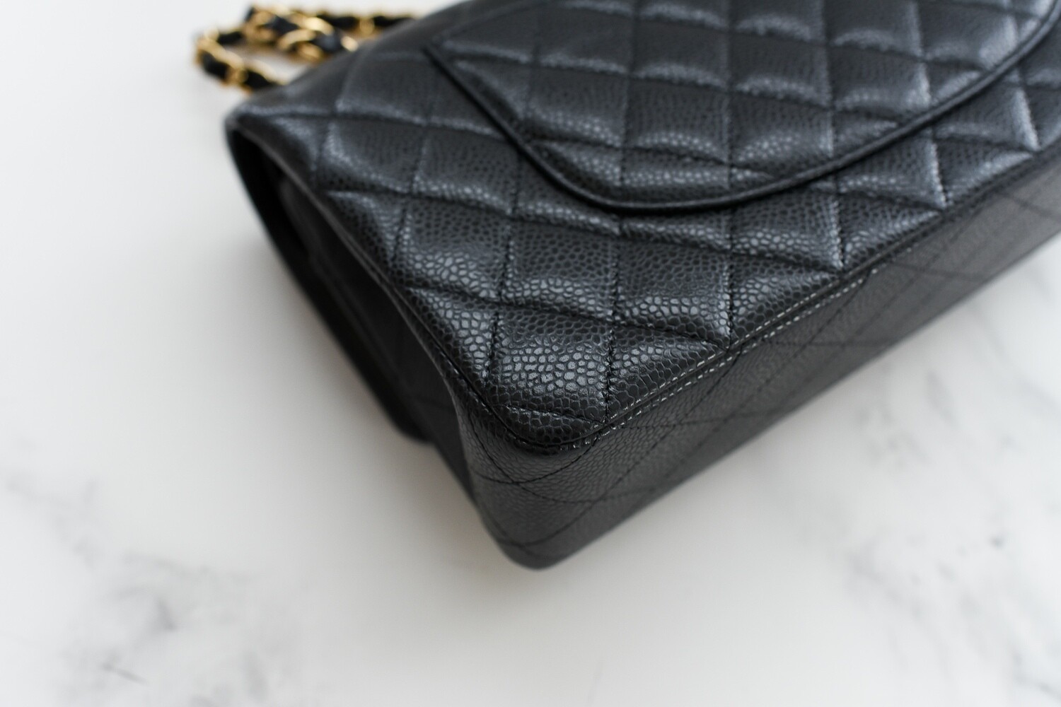 Chanel Medium Classic Flap, Black Caviar with Gold Hardware, New in Box  GA003