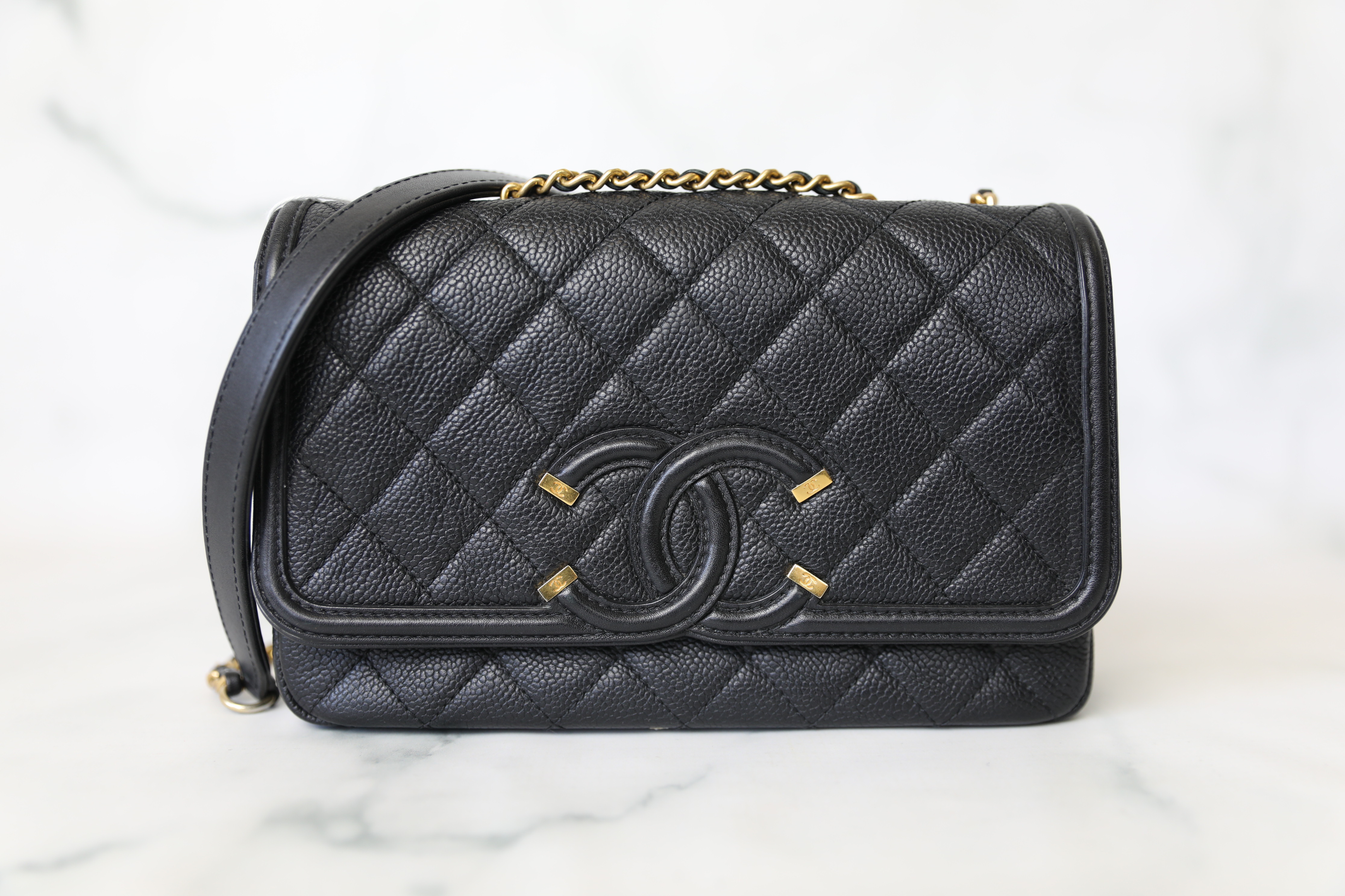 Chanel Filigree Small Flap, Black Caviar with Gold Hardware