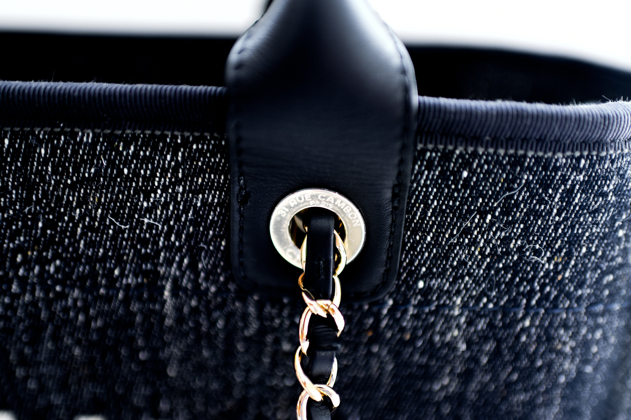 Chanel Denim Deauville Large Tote – Keeks Designer Handbags