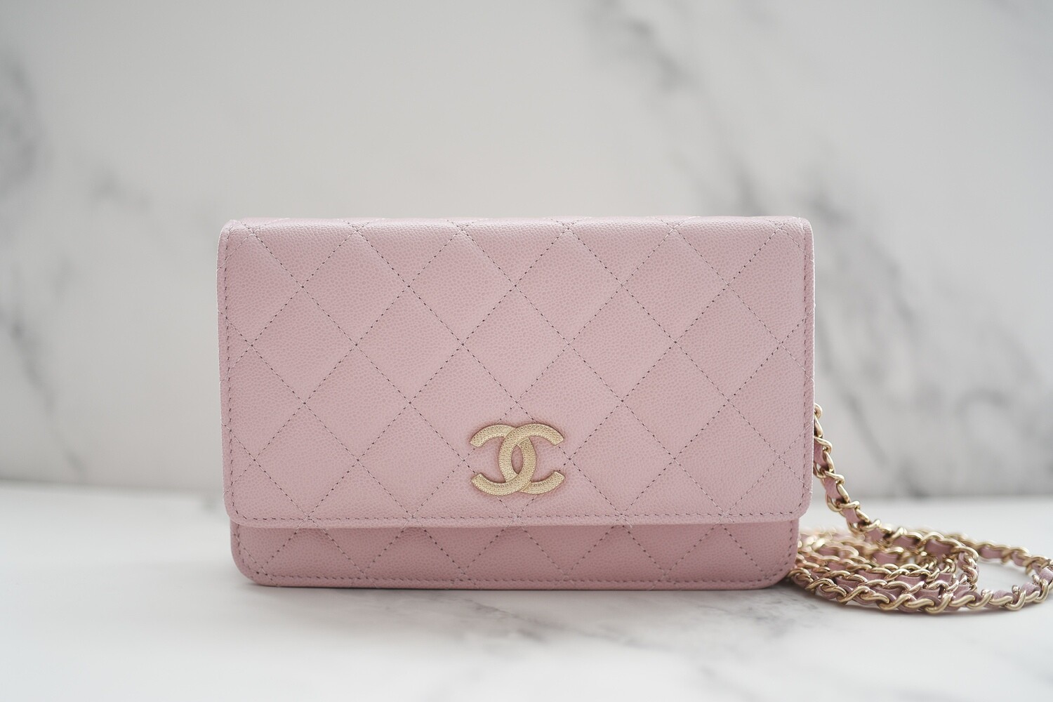Chanel Seasonal Wallet on Chain, Pink Caviar Leather, Gold Hardware, New in  Box GA001