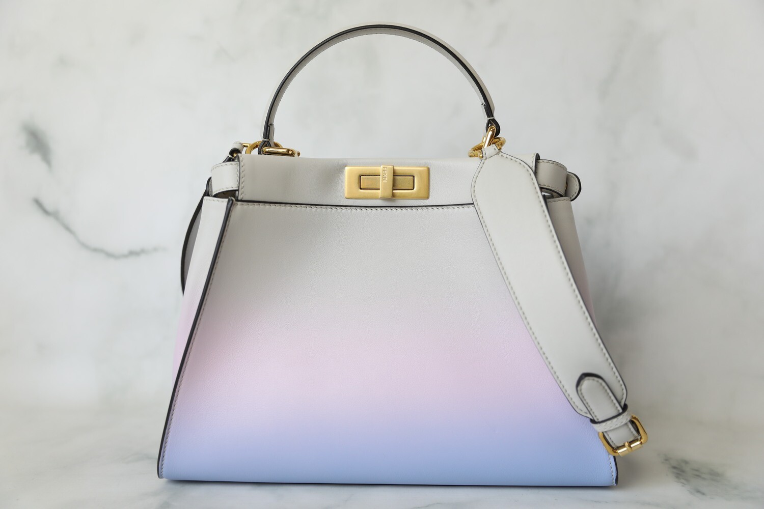 Fendi x Joshua Vides Peekaboo Medium, Pastel Ombre, Preowned Fendi x Joshua Vides Peekaboo Medium, Pastel Ombre, Preowned