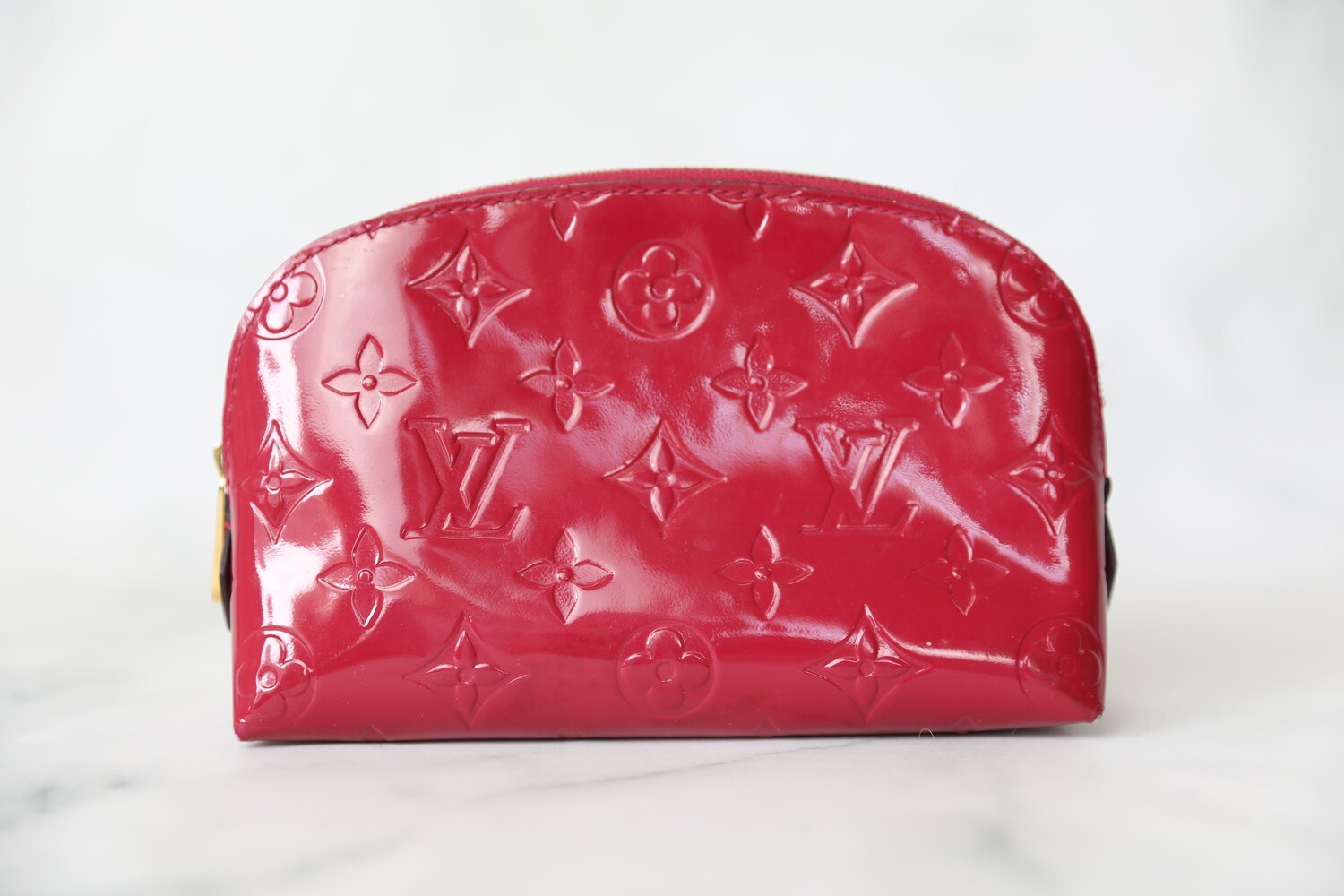 Louis Vuitton Red Monogram Vernis Leather Cosmetic Pouch