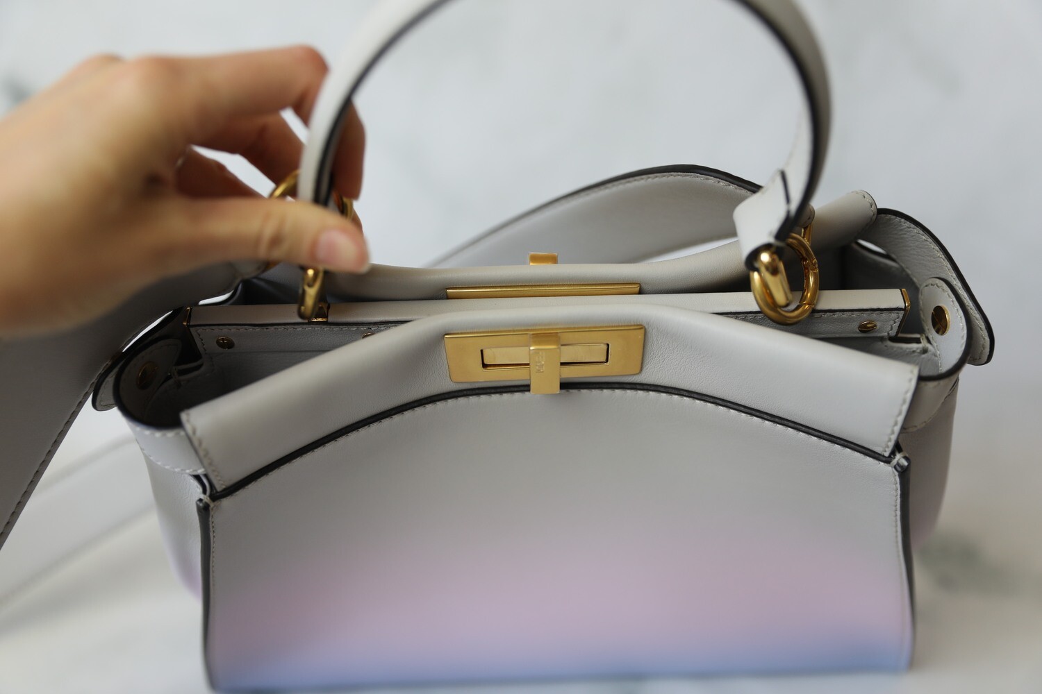 Fendi x Joshua Vides Peekaboo Medium, Pastel Ombre, Preowned Fendi x Joshua Vides Peekaboo Medium, Pastel Ombre, Preowned