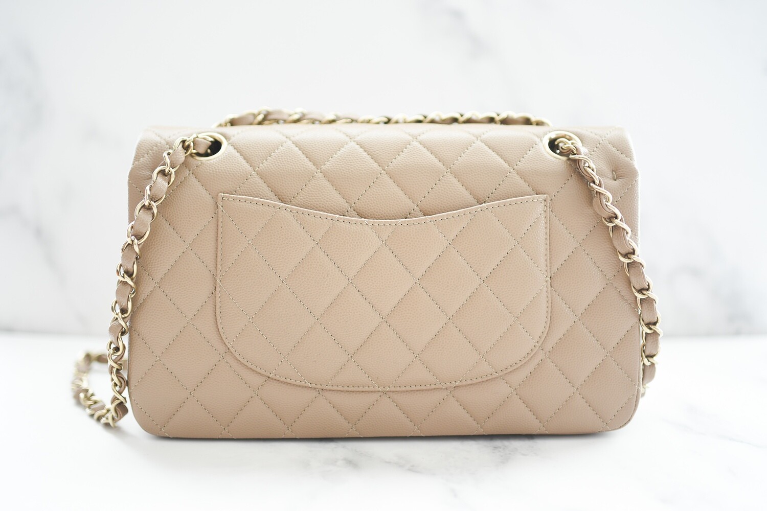 Chanel Classic Medium Double Flap, 22A Dark Beige Caviar Leather with Gold  Hardware, New in Box