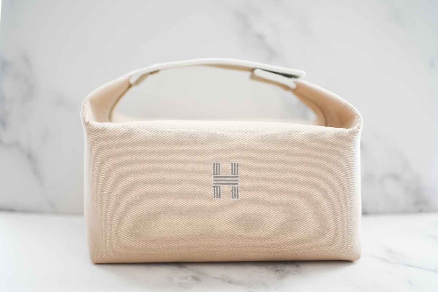 Hermes Bride A Brac Large, Beige and Taupe Canvas, New No Dustbag