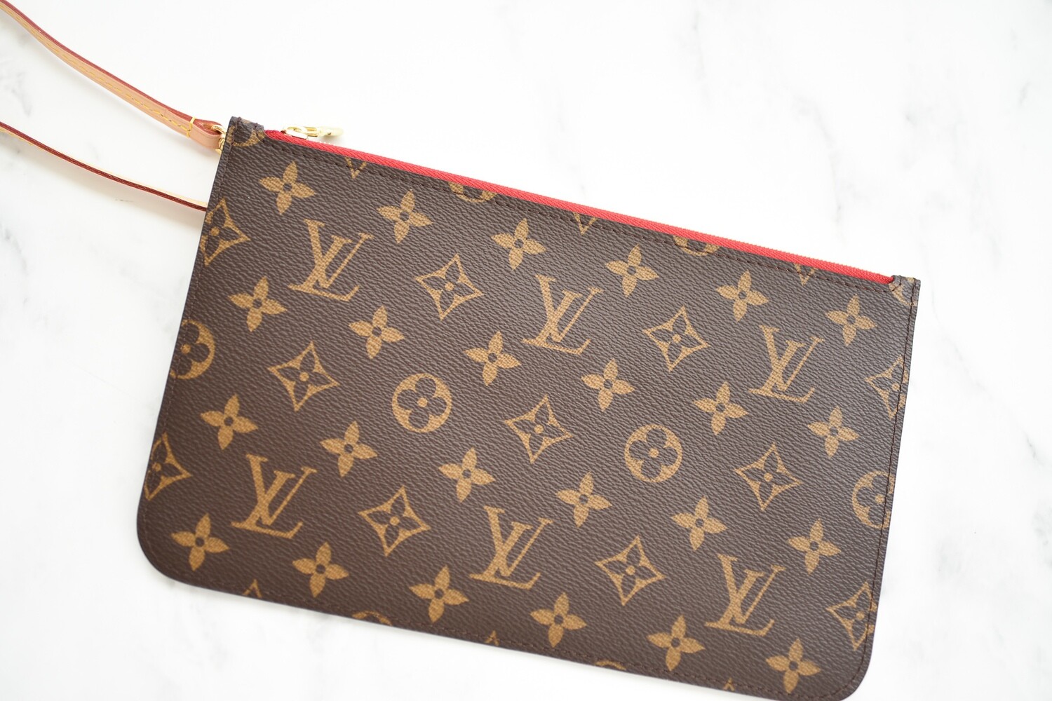 Louis Vuitton Neverfull Wristlet LOUIS VUITTON Neverfull MM Damier Azur Pochette Wristlet  main image 3