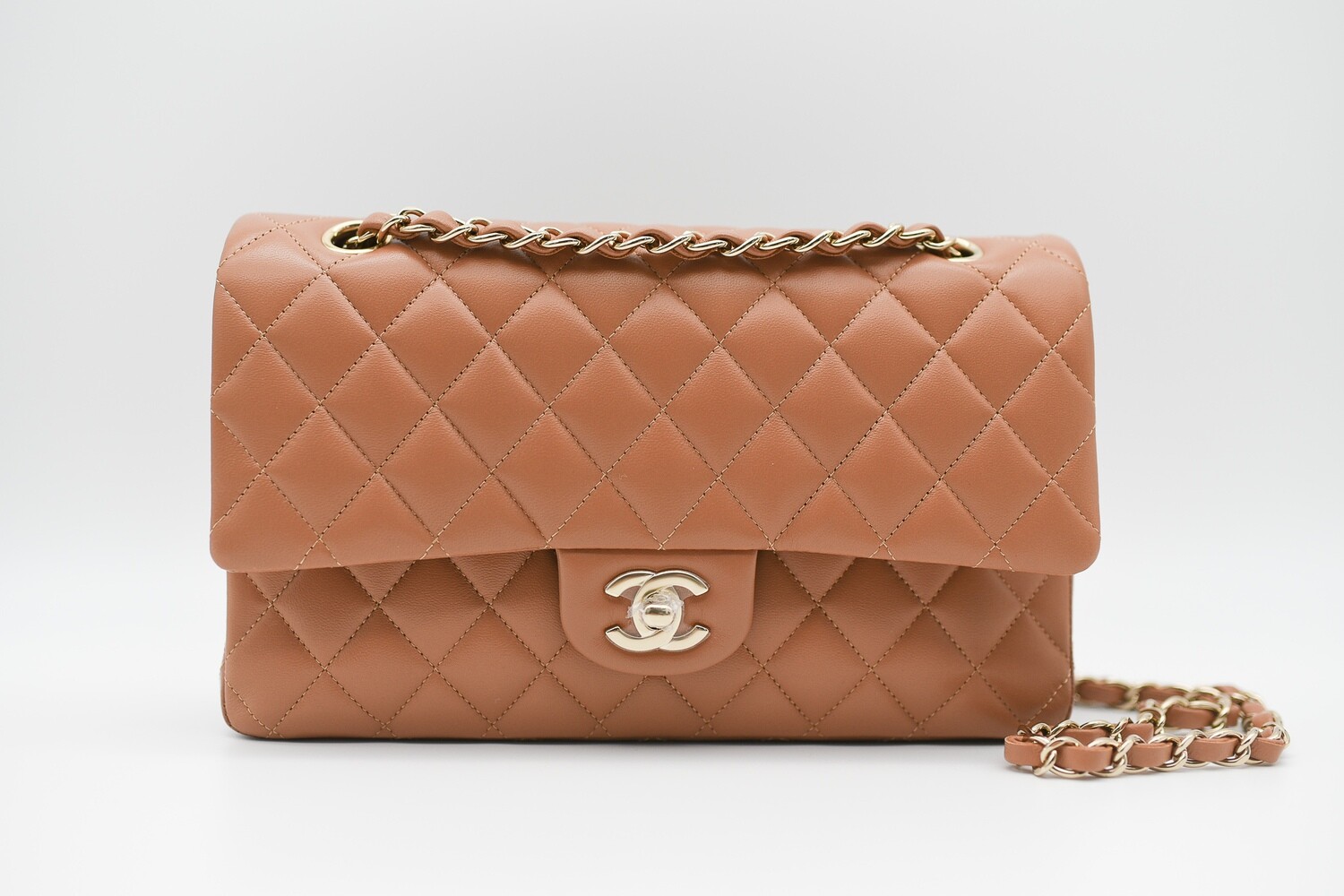 Chanel Classic Double Flap, Medium, 22S Caramel Lambskin Leather, Gold  Hardware, New in Box GA003