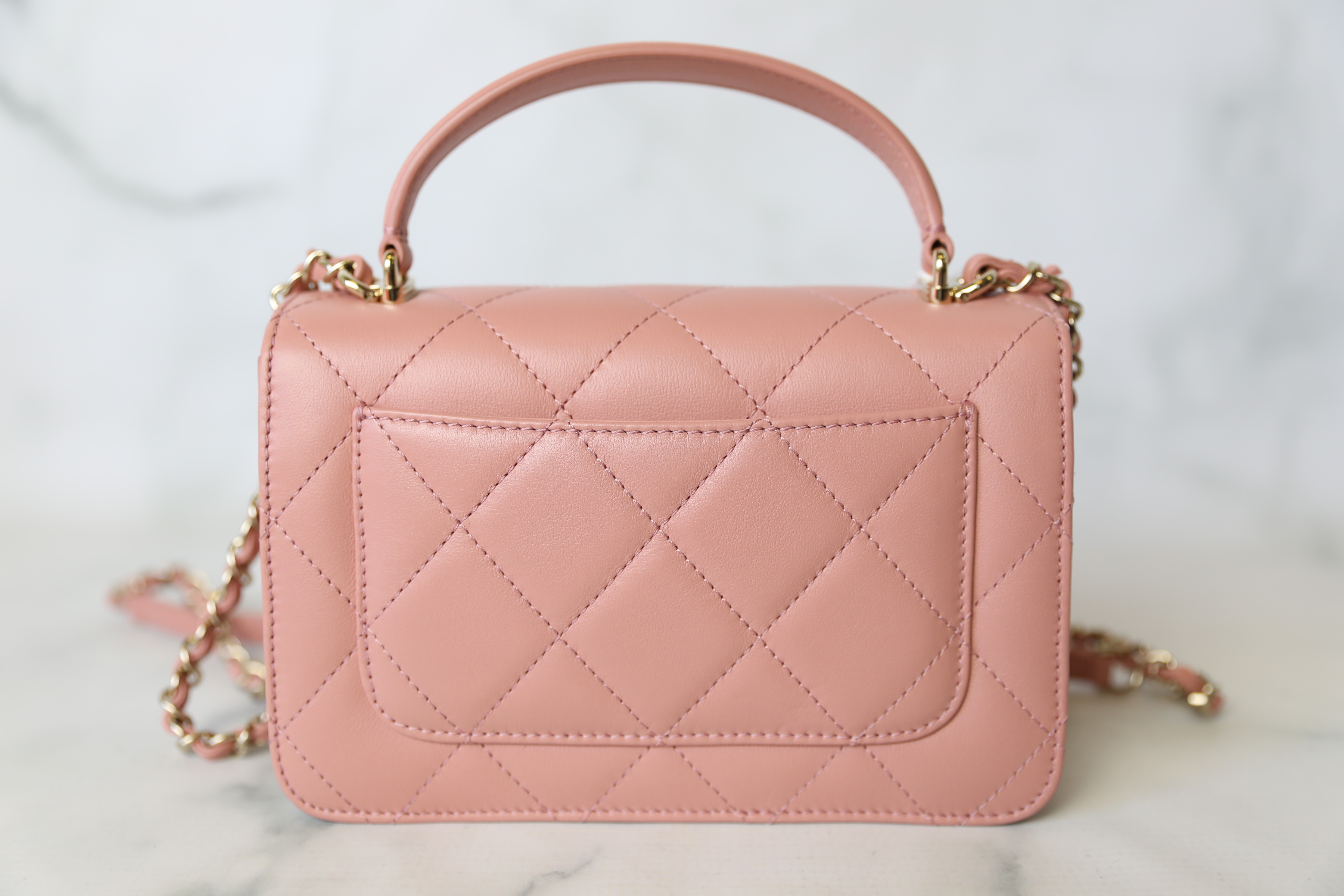 Chanel Coco Lady Top Handle Flap Small, Pink Calfskin with Gold