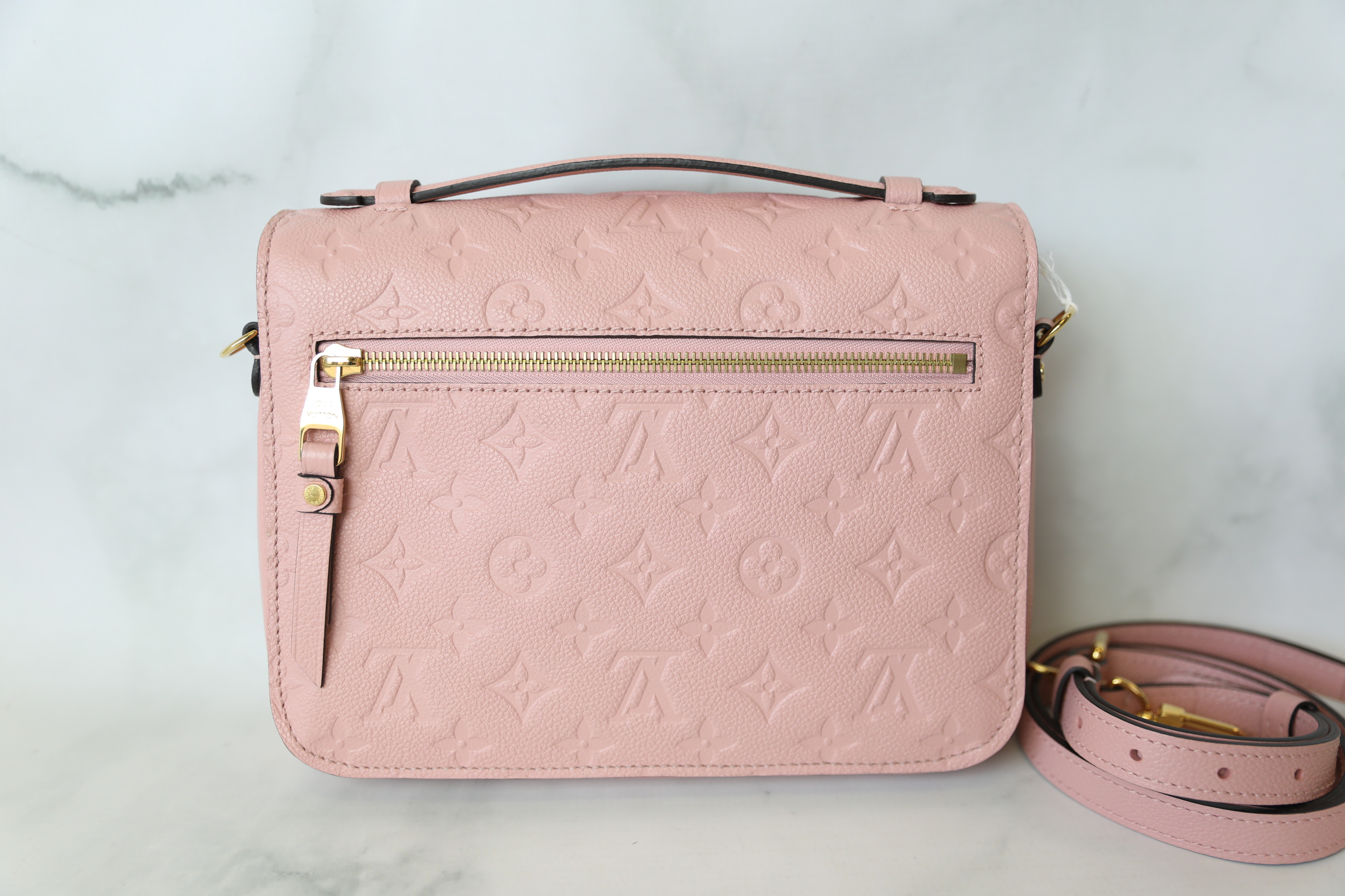Louis Vuitton Pochette Metis, Pink Empreinte Leather, Preowned in Box WA001