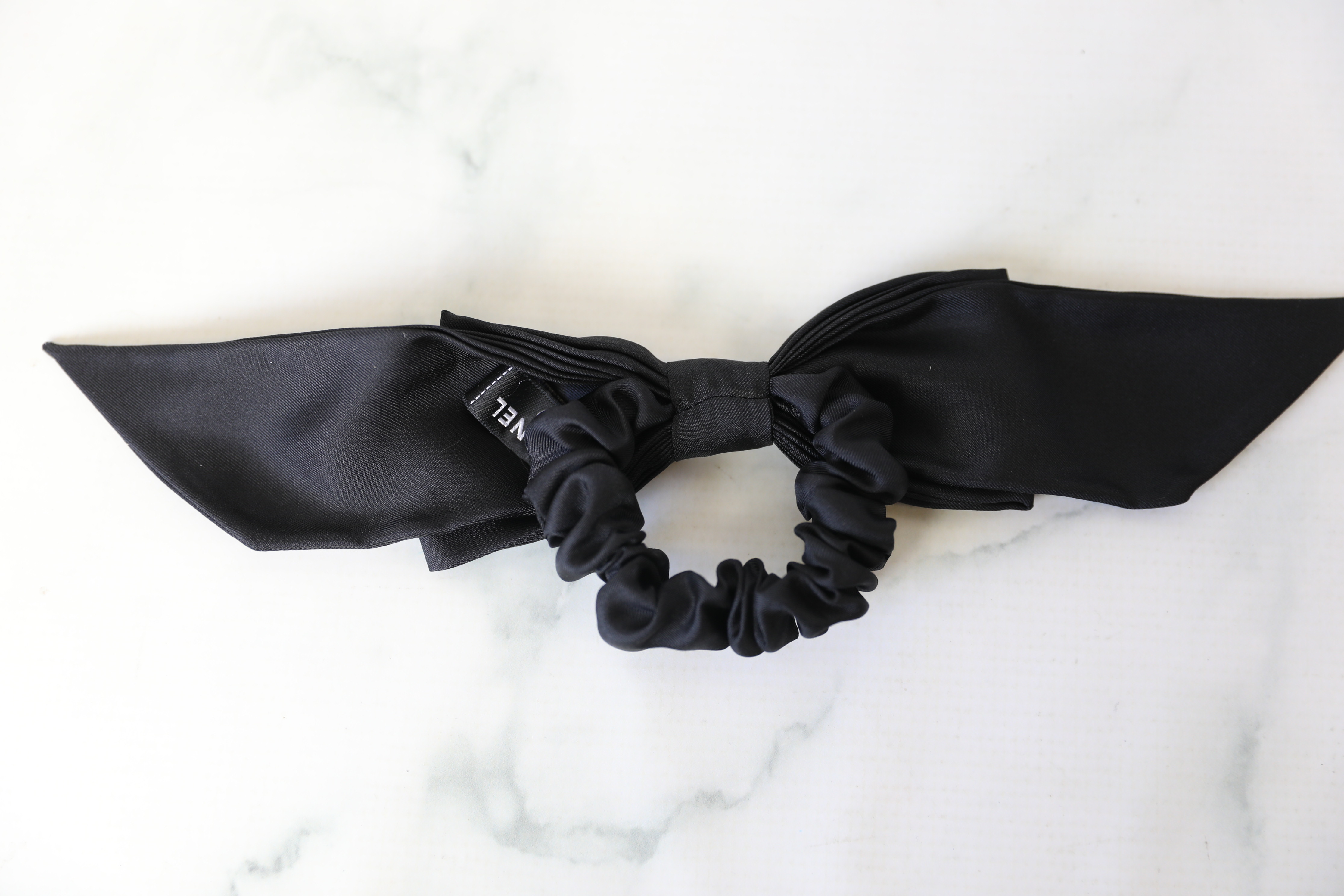 Chanel Hair Bow Tie, Black Silk, New in Box WA001 - Julia Rose Boston